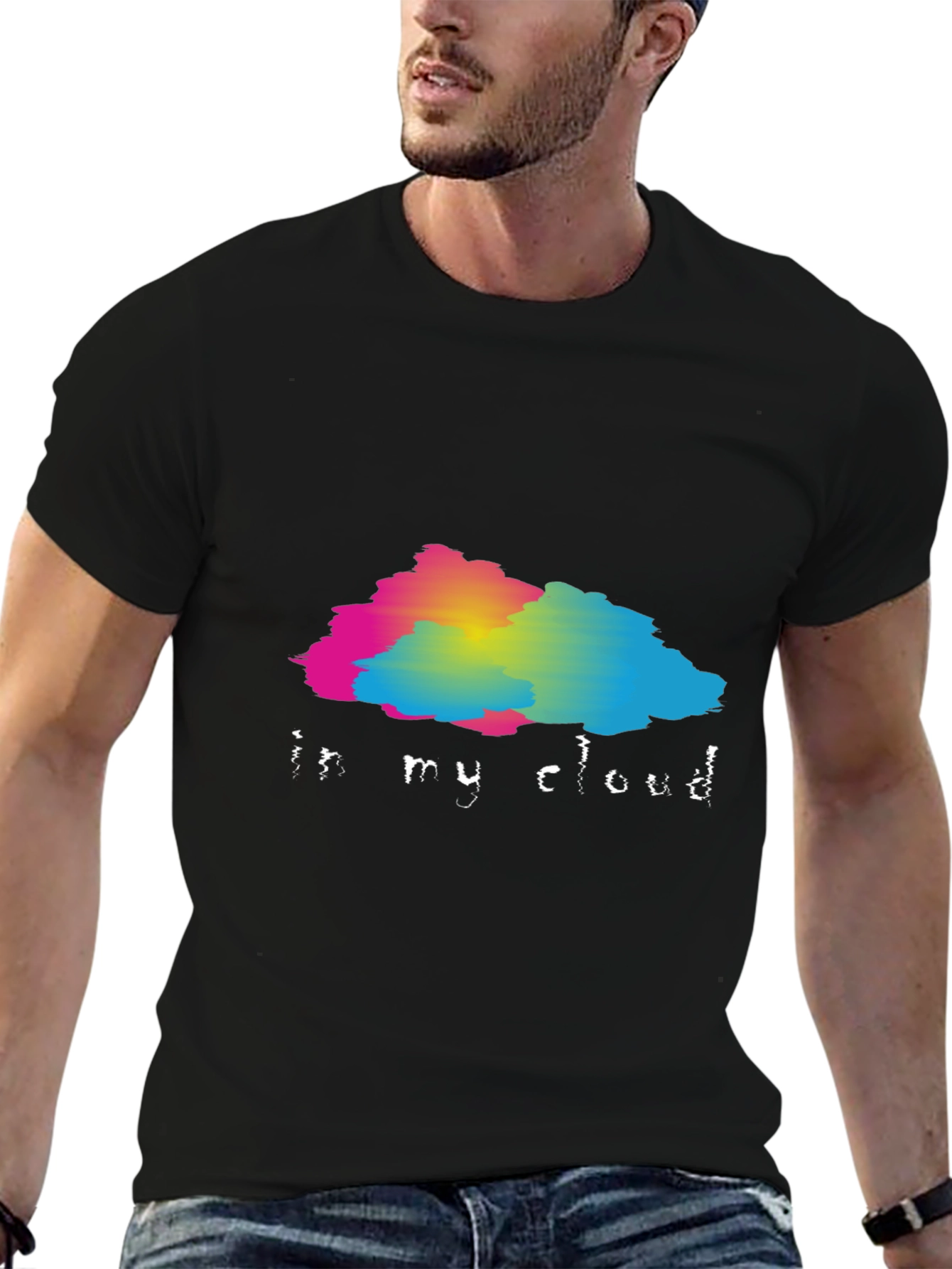 In My Cloud Graphic Black T-Shirt