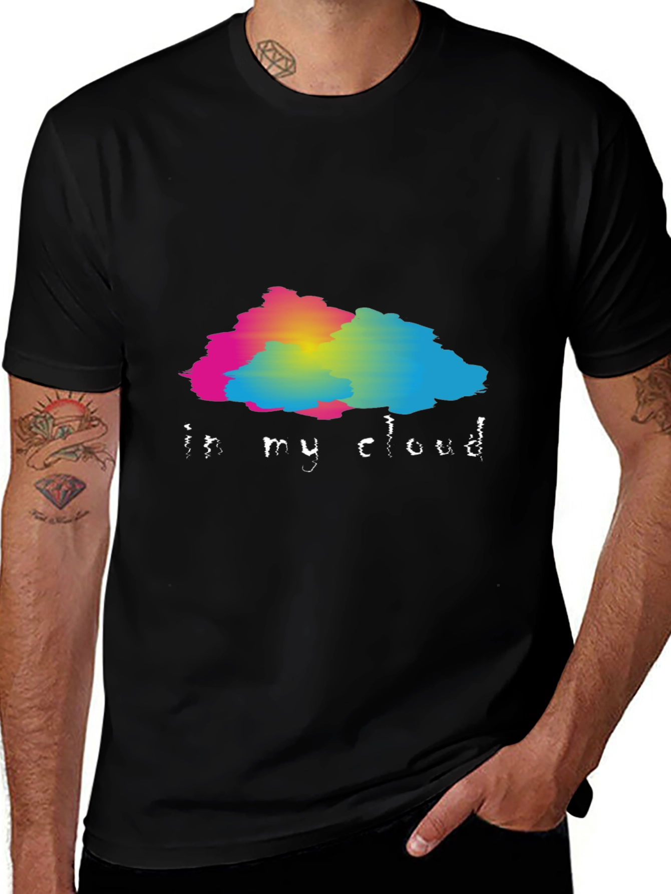 In My Cloud Graphic Black T-Shirt