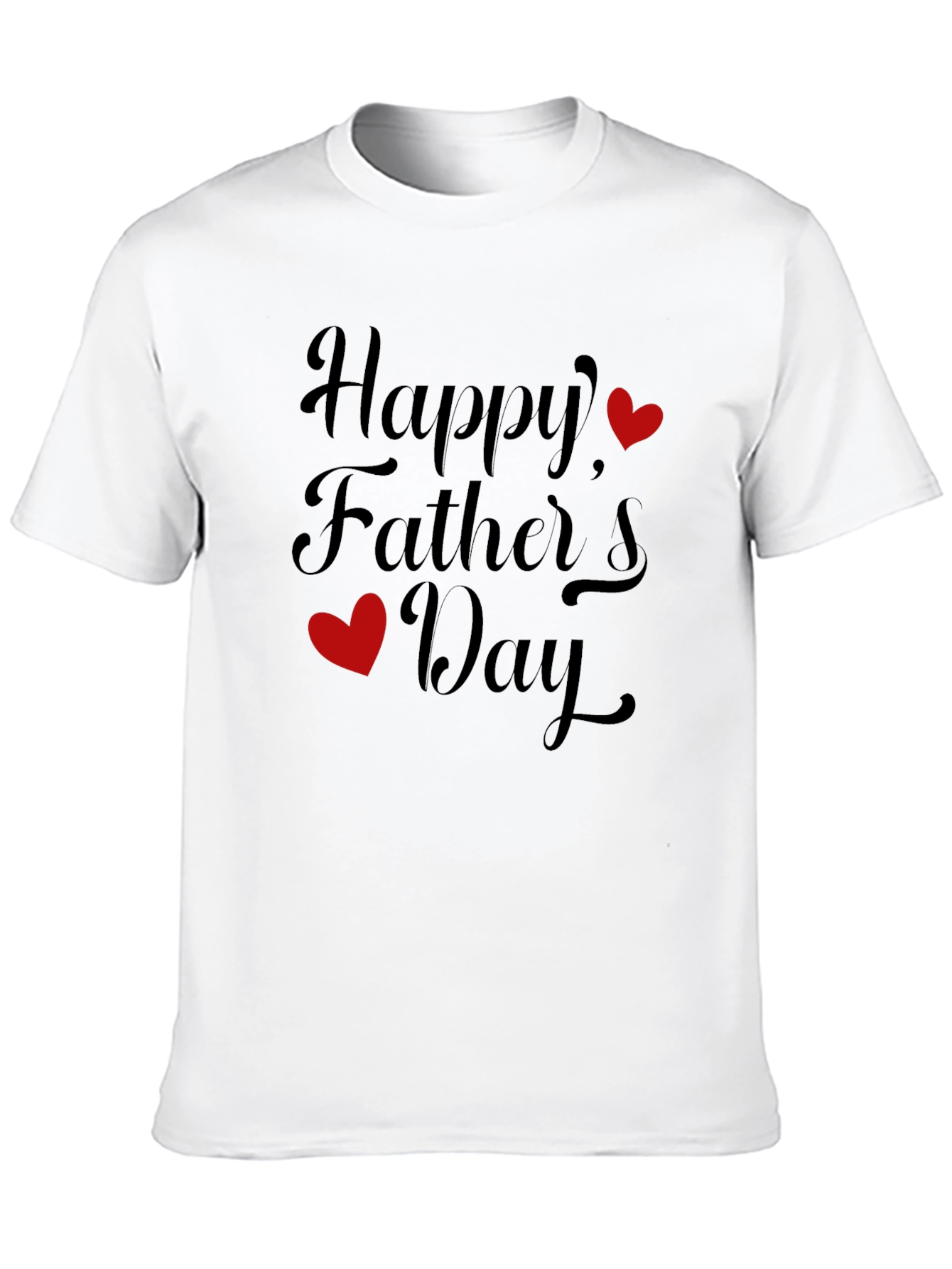 Happy Fathers Day Black Graphic T-Shirt