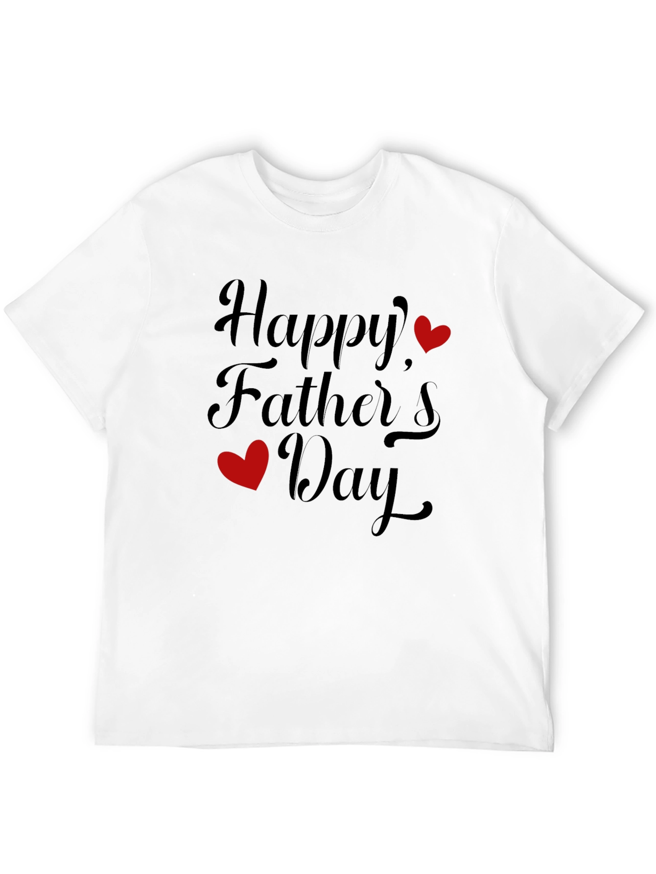 Happy Fathers Day Black Graphic T-Shirt