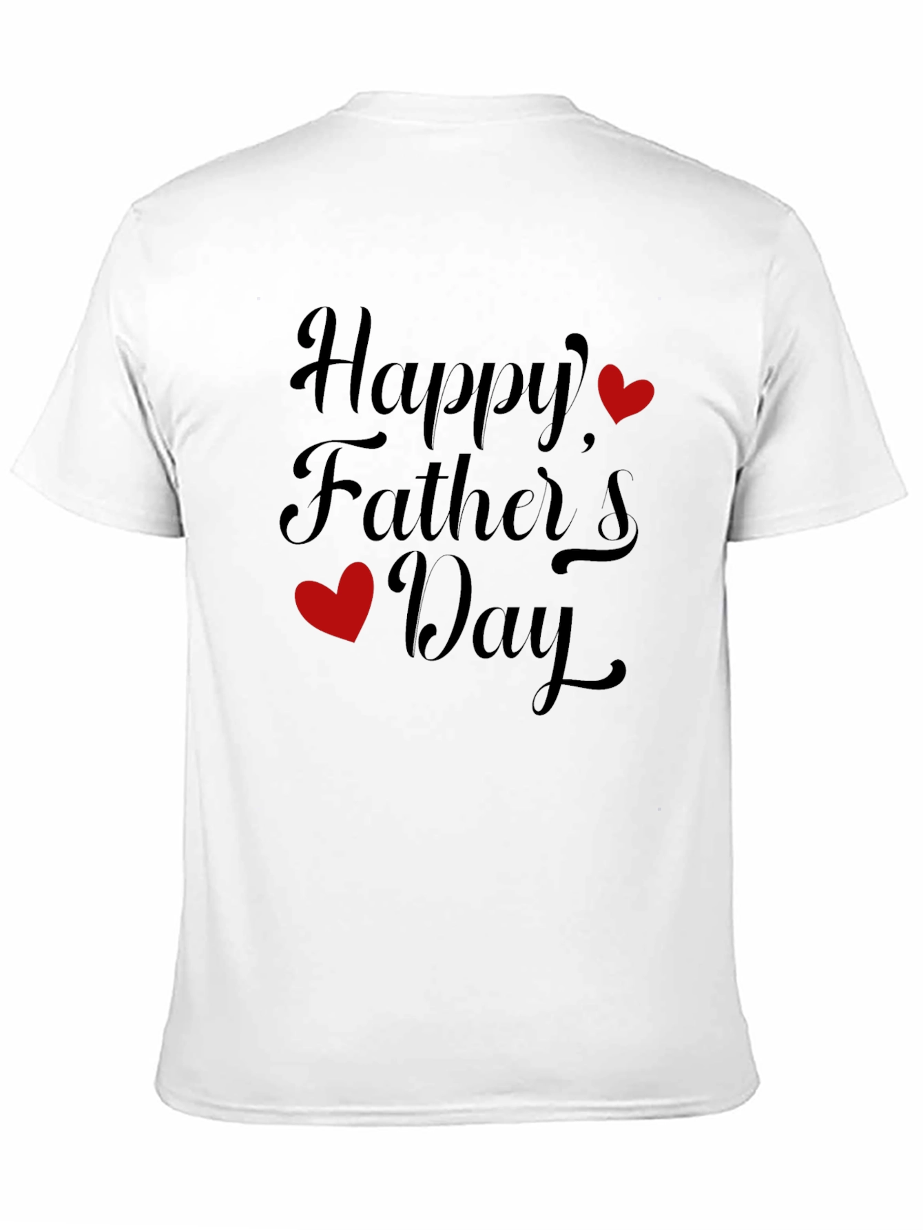 Happy Fathers Day Black Graphic T-Shirt