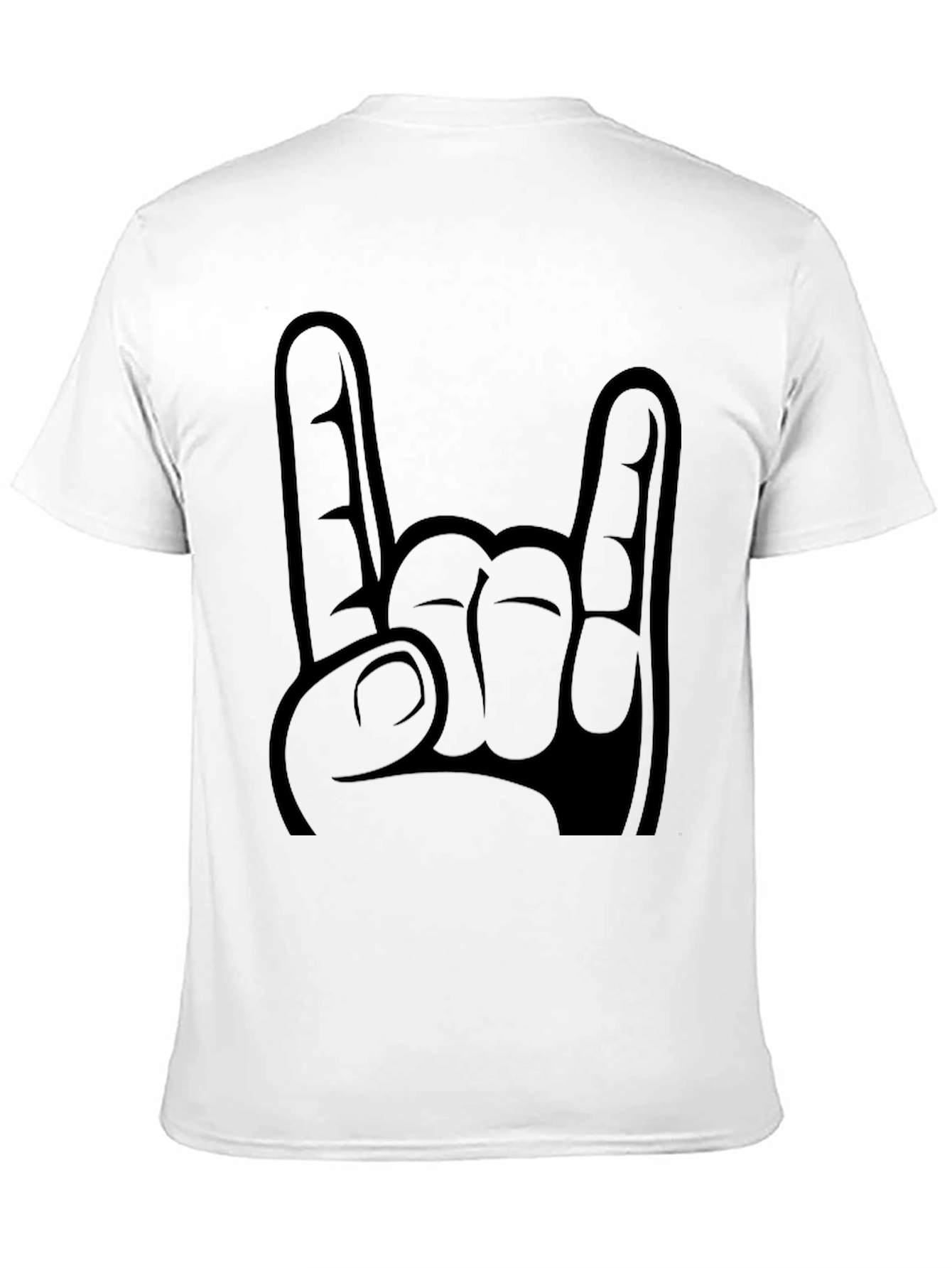 Rock On Hand Graphic Tee - Black