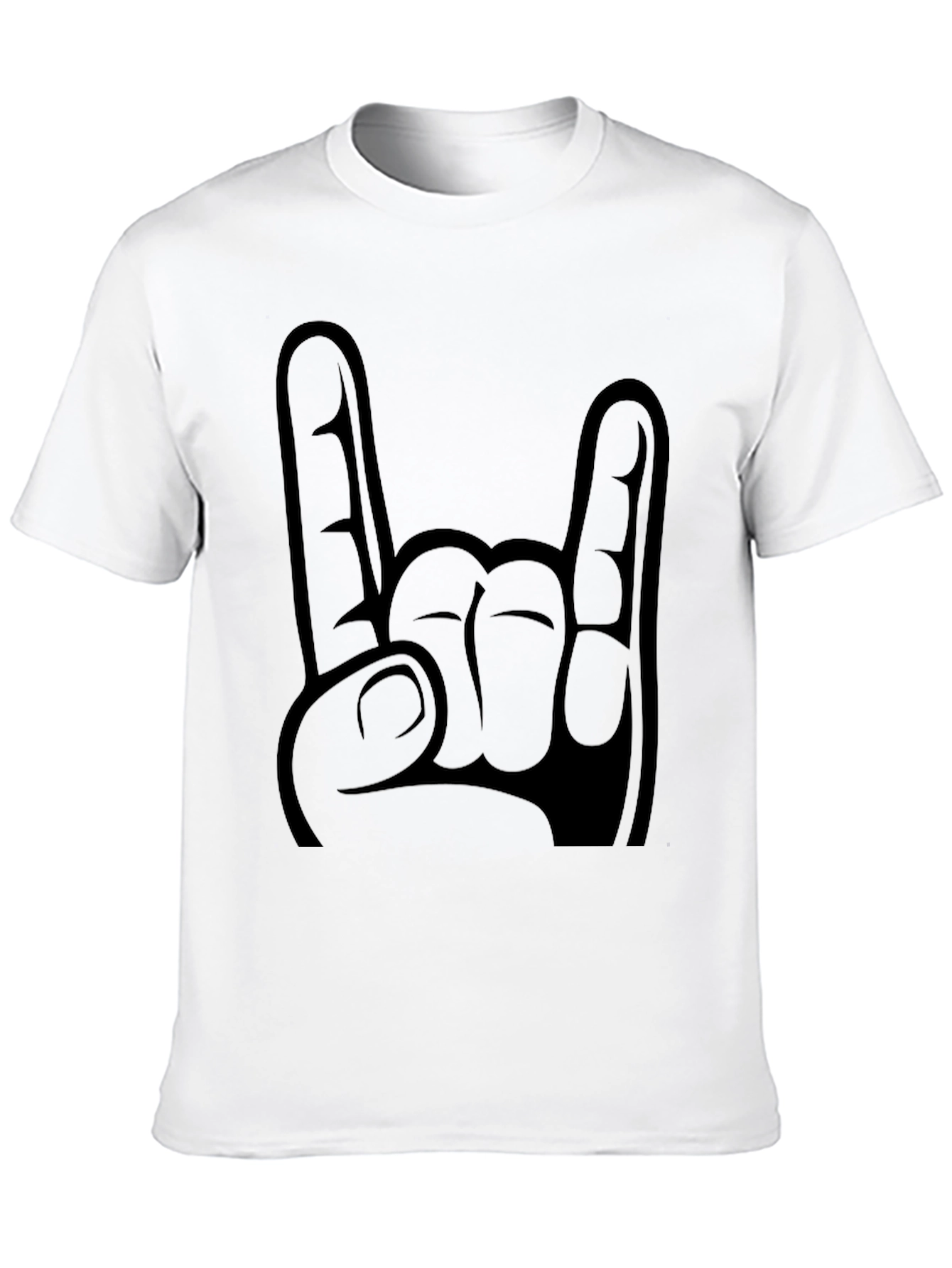 Rock On Hand Graphic Tee - Black