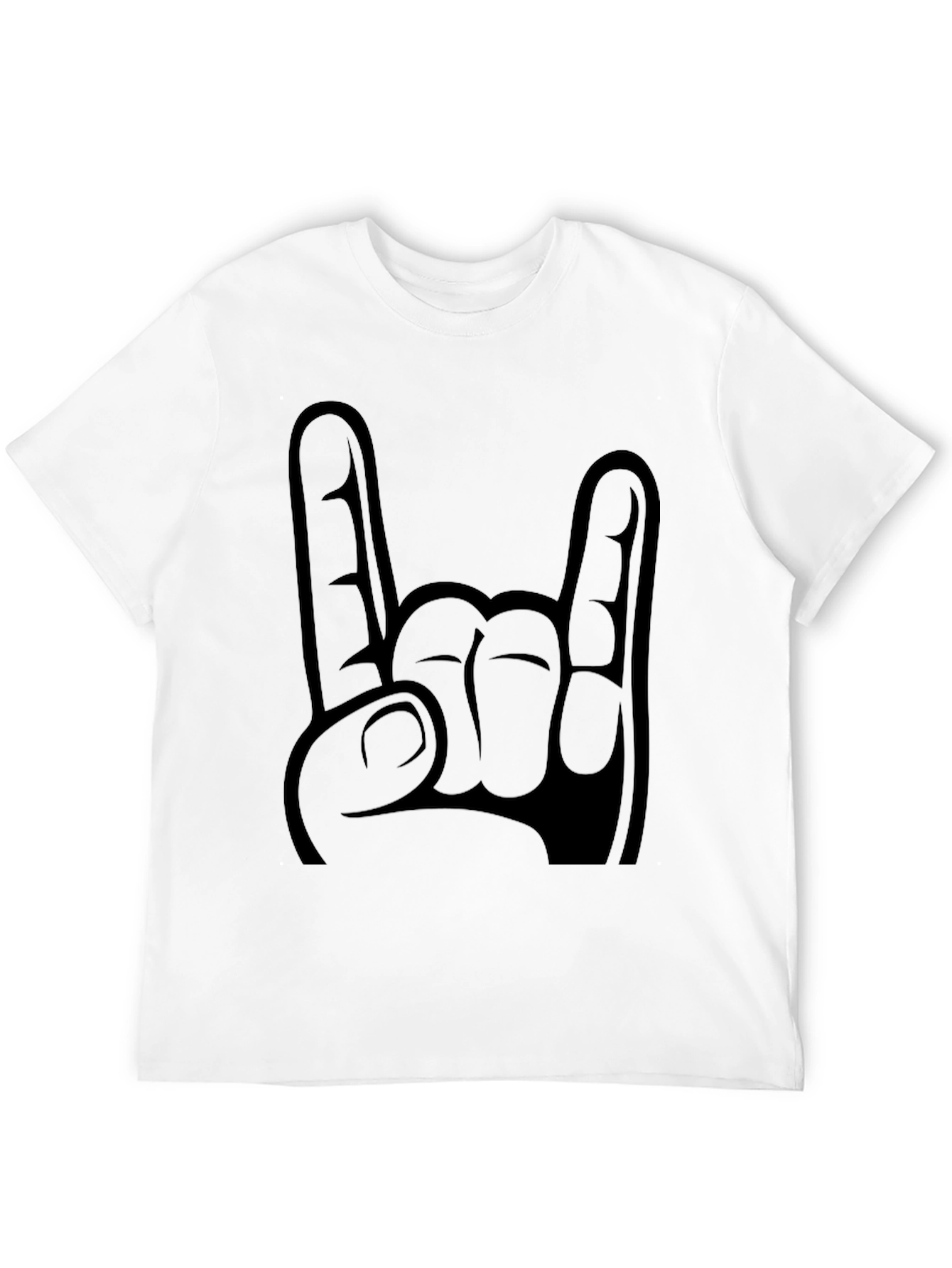 Rock On Hand Graphic Tee - Black