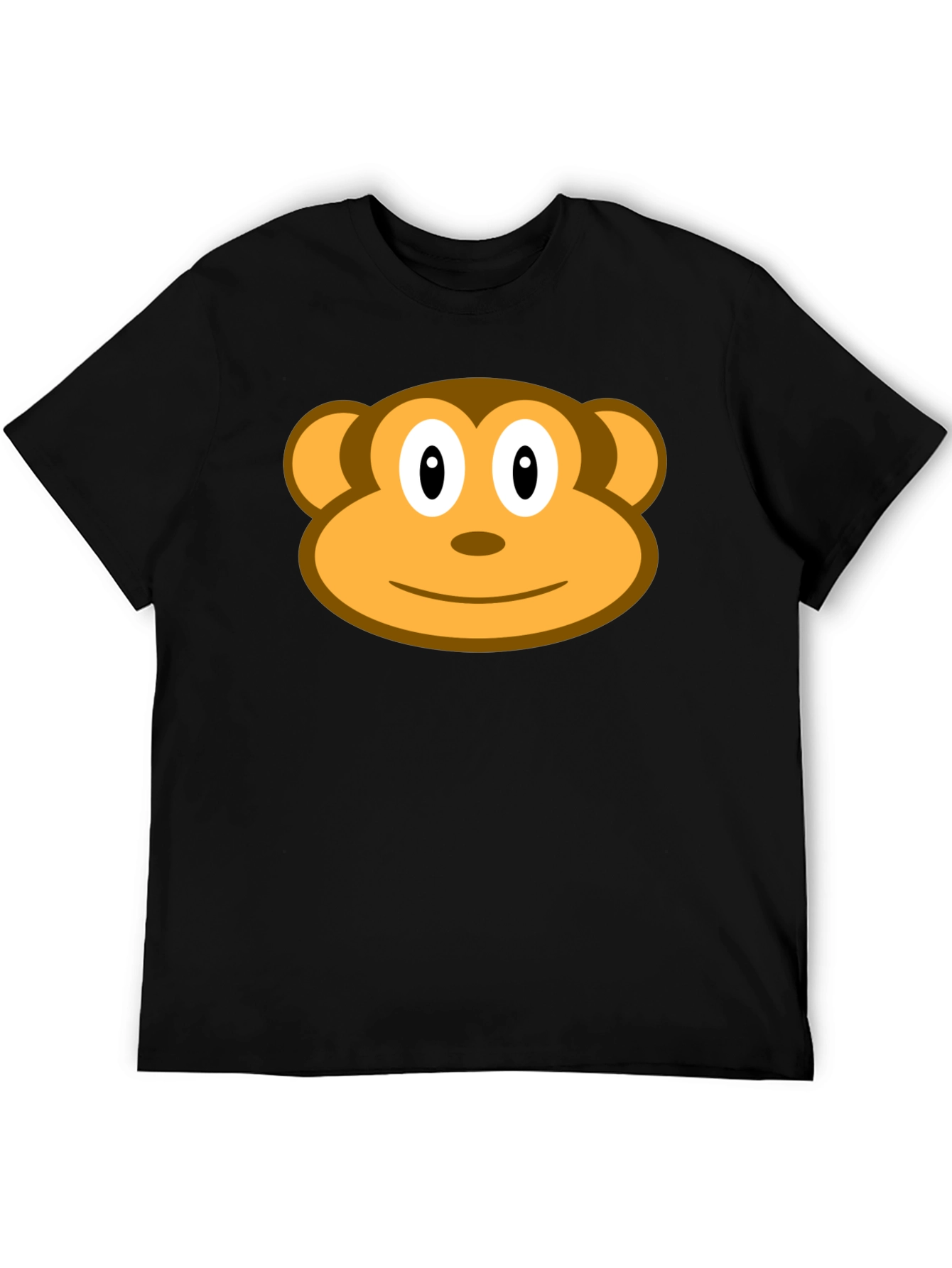 Monkey Face Graphic Black T-Shirt