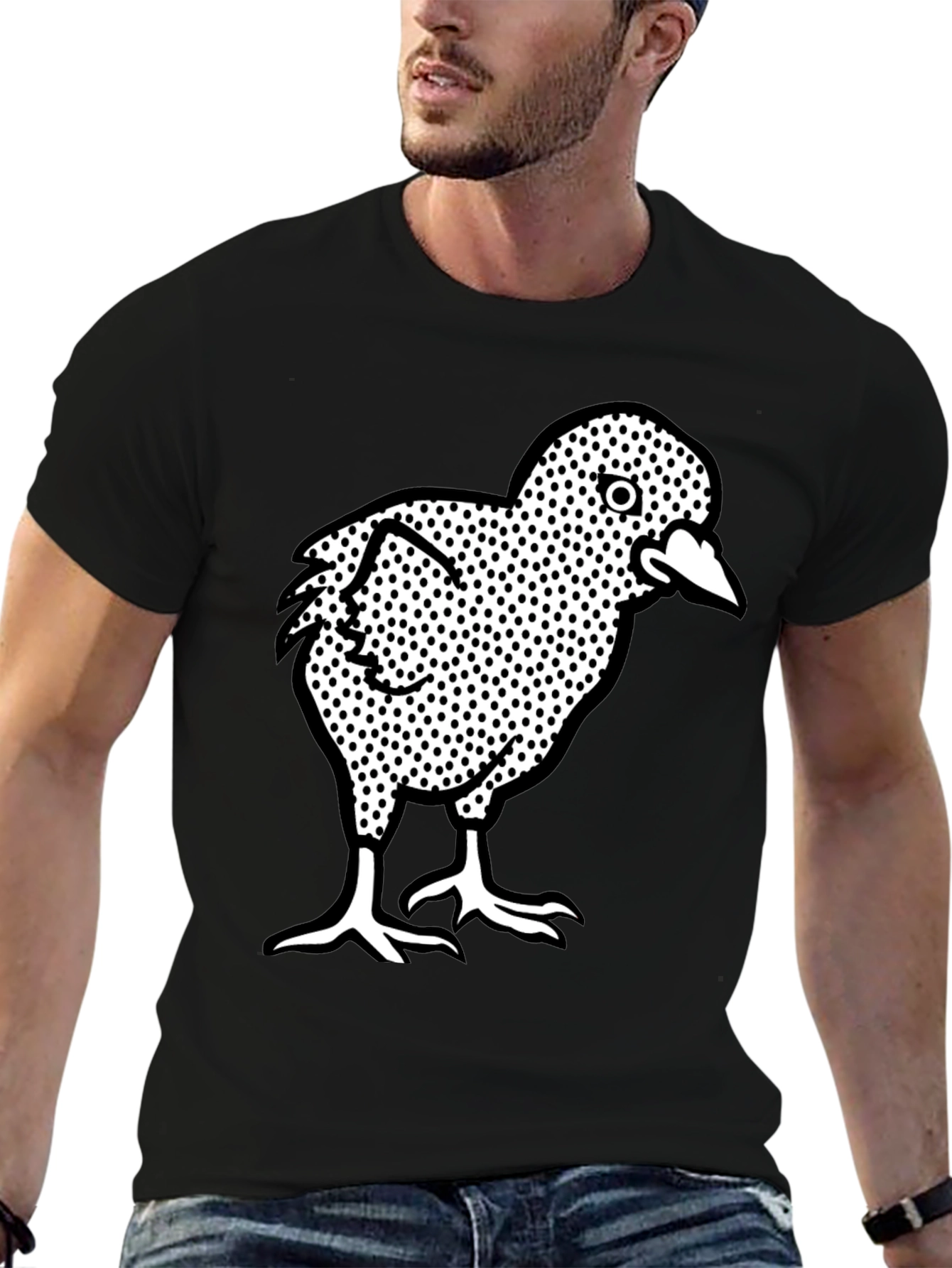 Cool Chicken Graphic Tee - Black