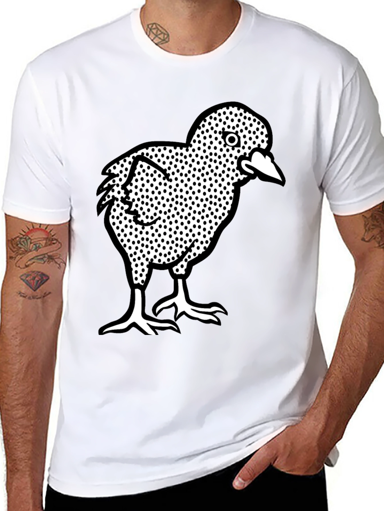 Cool Chicken Graphic Tee - Black