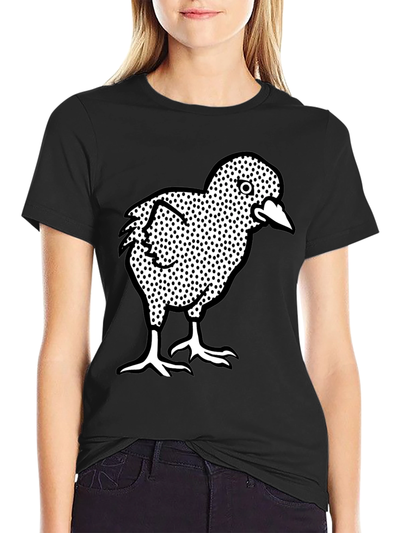 Cool Chicken Graphic Tee - Black