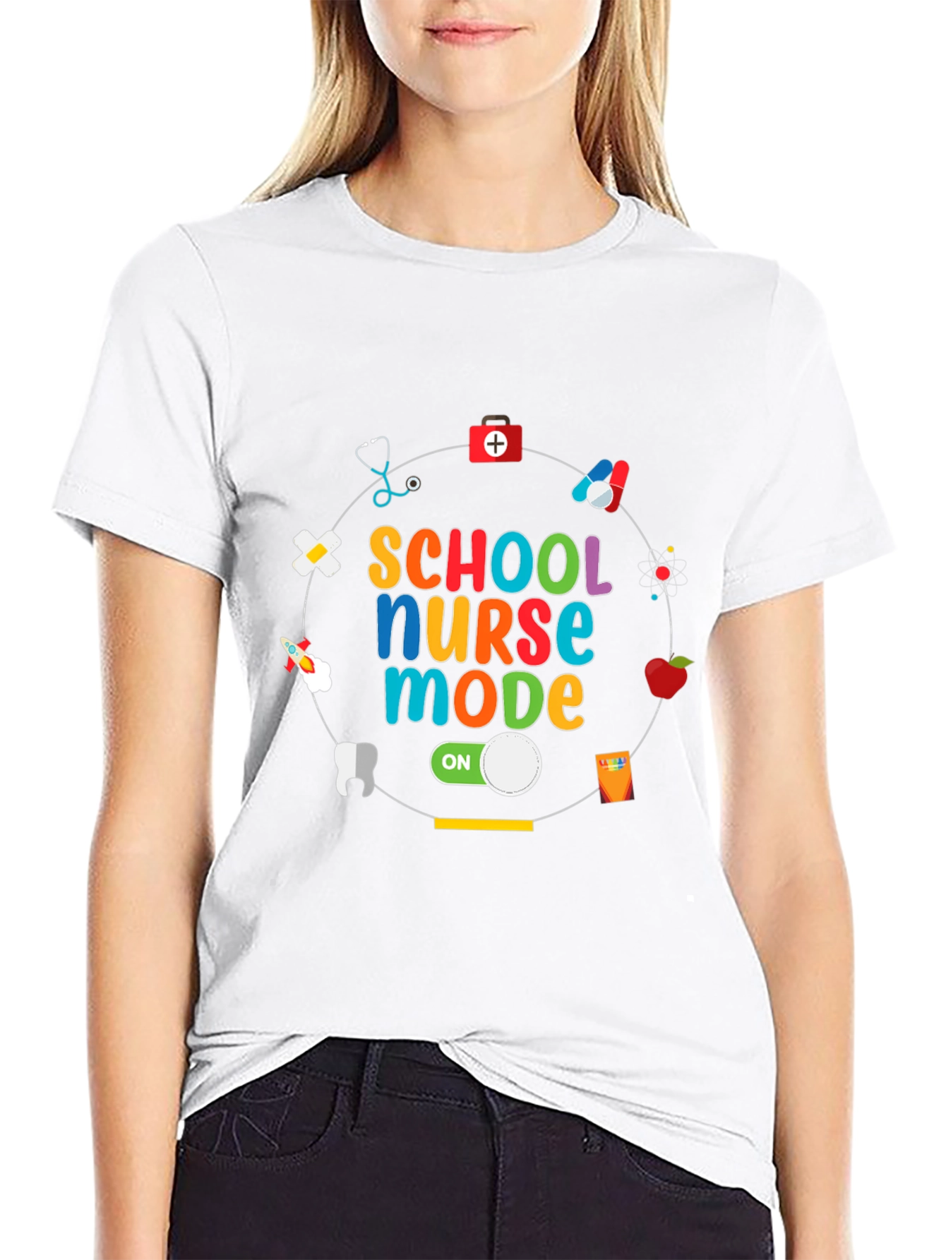 School Nurse Mode On Graphic Tee