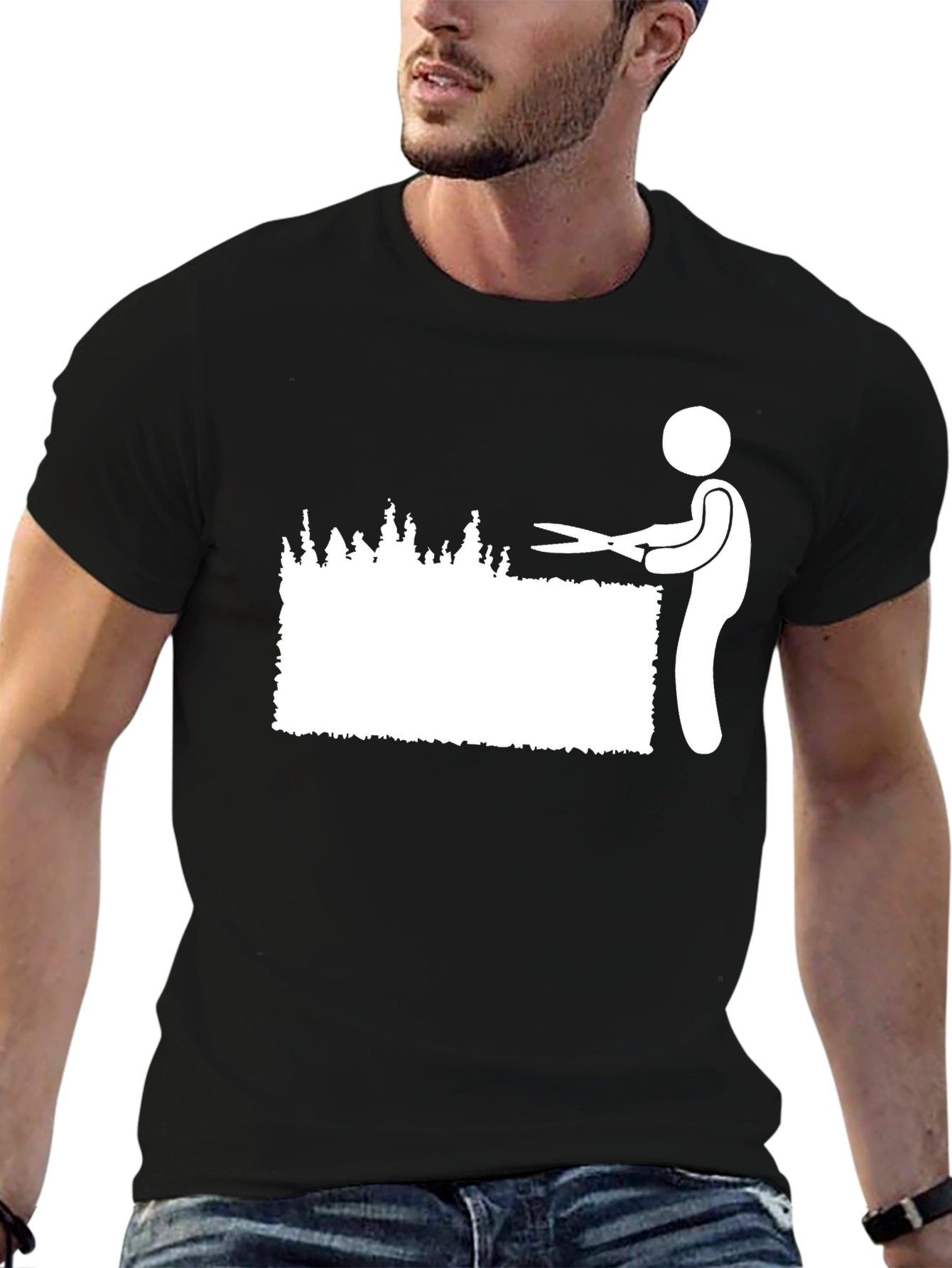 Gardener Stick Figure Humor T-Shirt