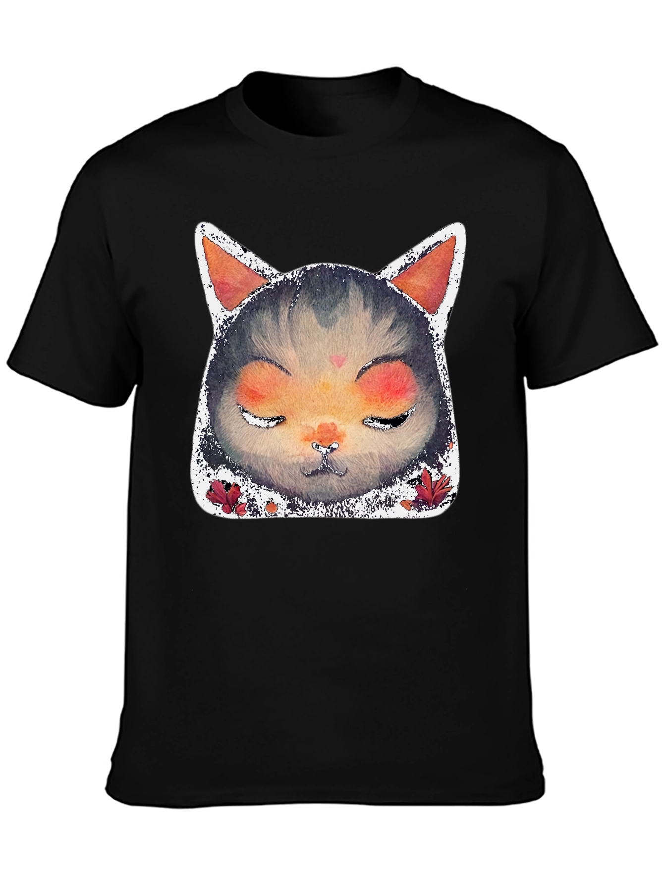 Zen Cat Graphic Tee - Unisex Black T-Shirt