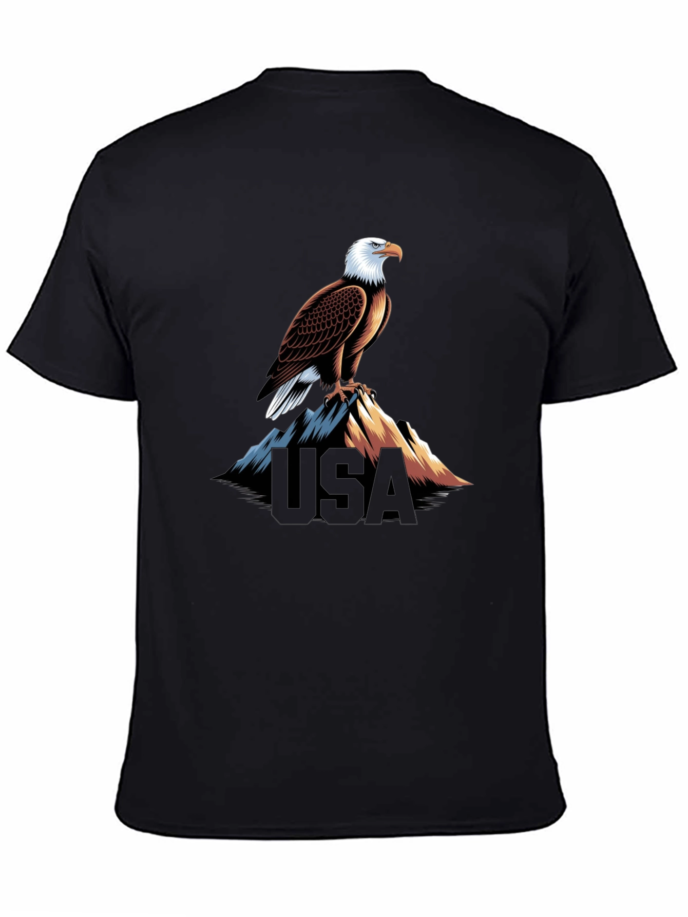 USA Eagle Graphic Black T-Shirt