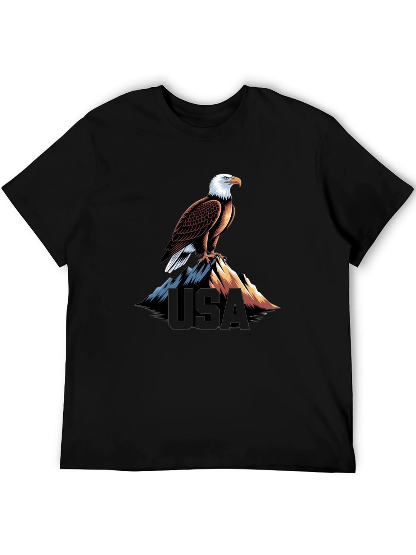 USA Eagle Graphic Black T-Shirt