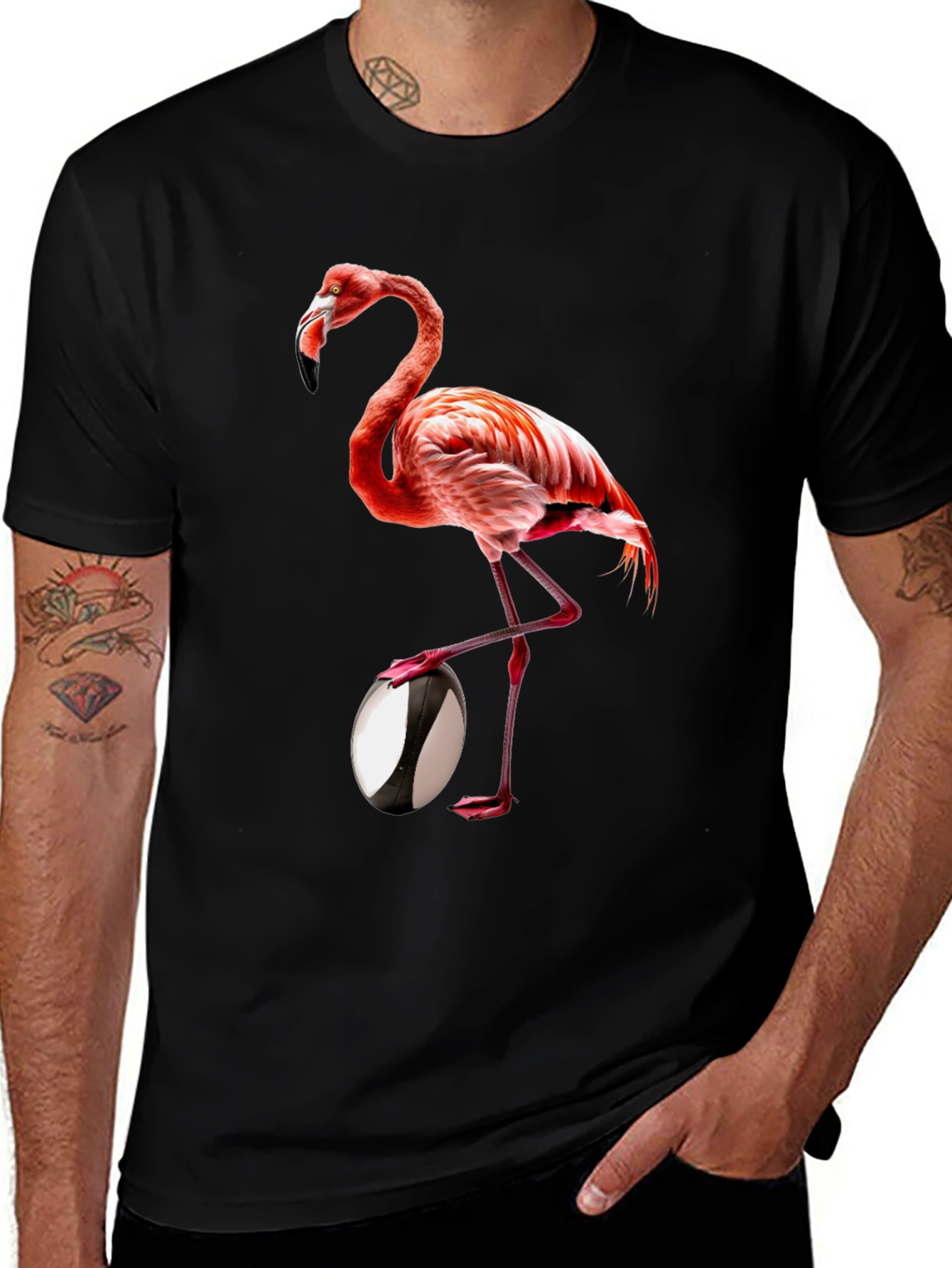 Flamingo Rugby T-Shirt - Unique Design