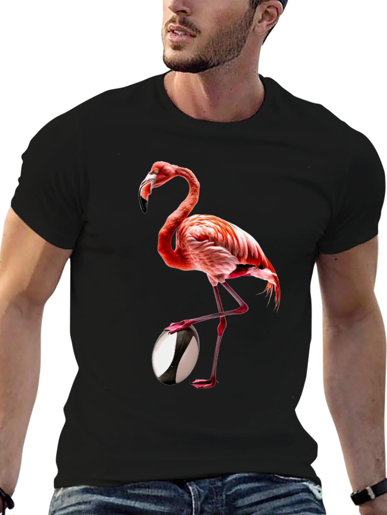 Flamingo Rugby T-Shirt - Unique Design