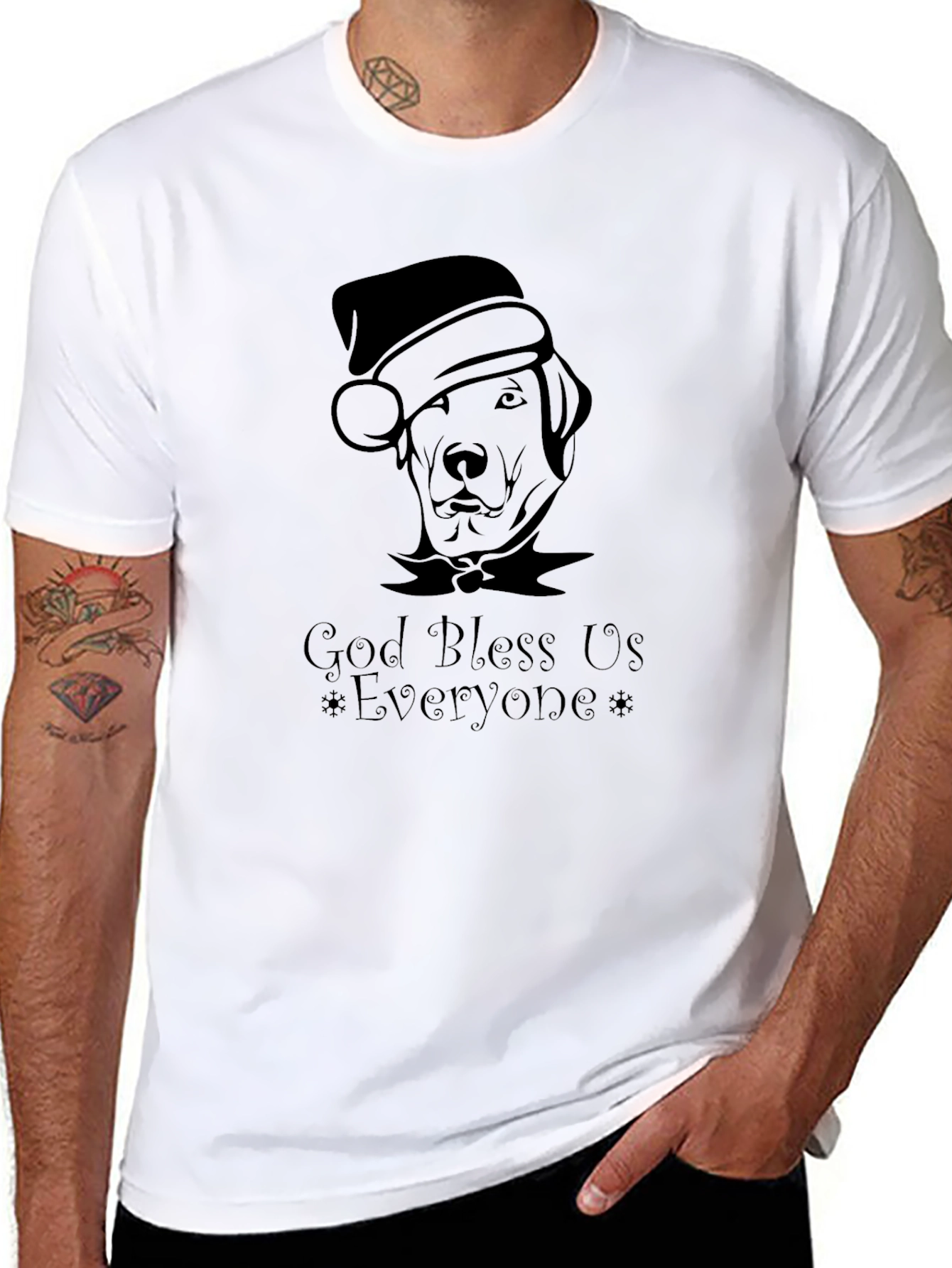 Holiday Dog T-Shirt - God Bless Us Everyone