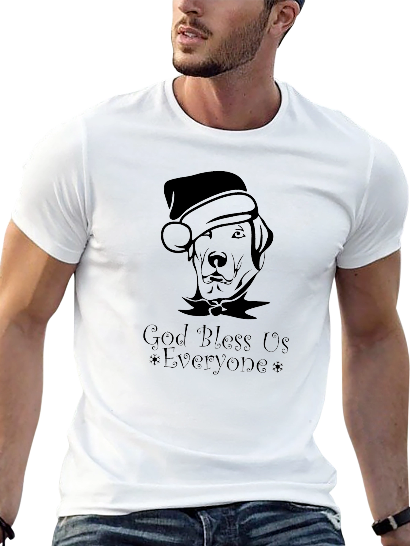 Holiday Dog T-Shirt - God Bless Us Everyone