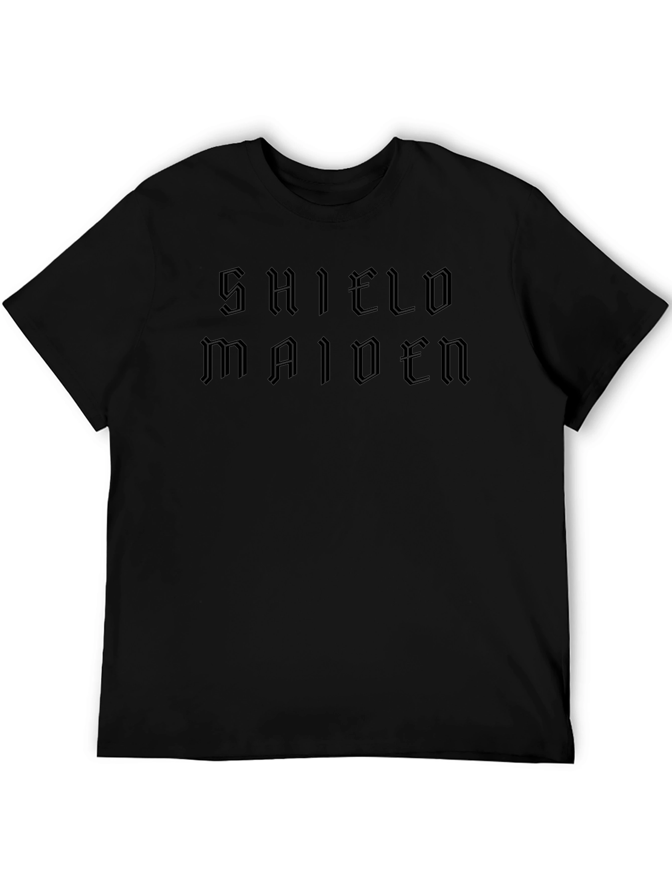 Shield Maiden Black T-Shirt - Bold & Powerful Design
