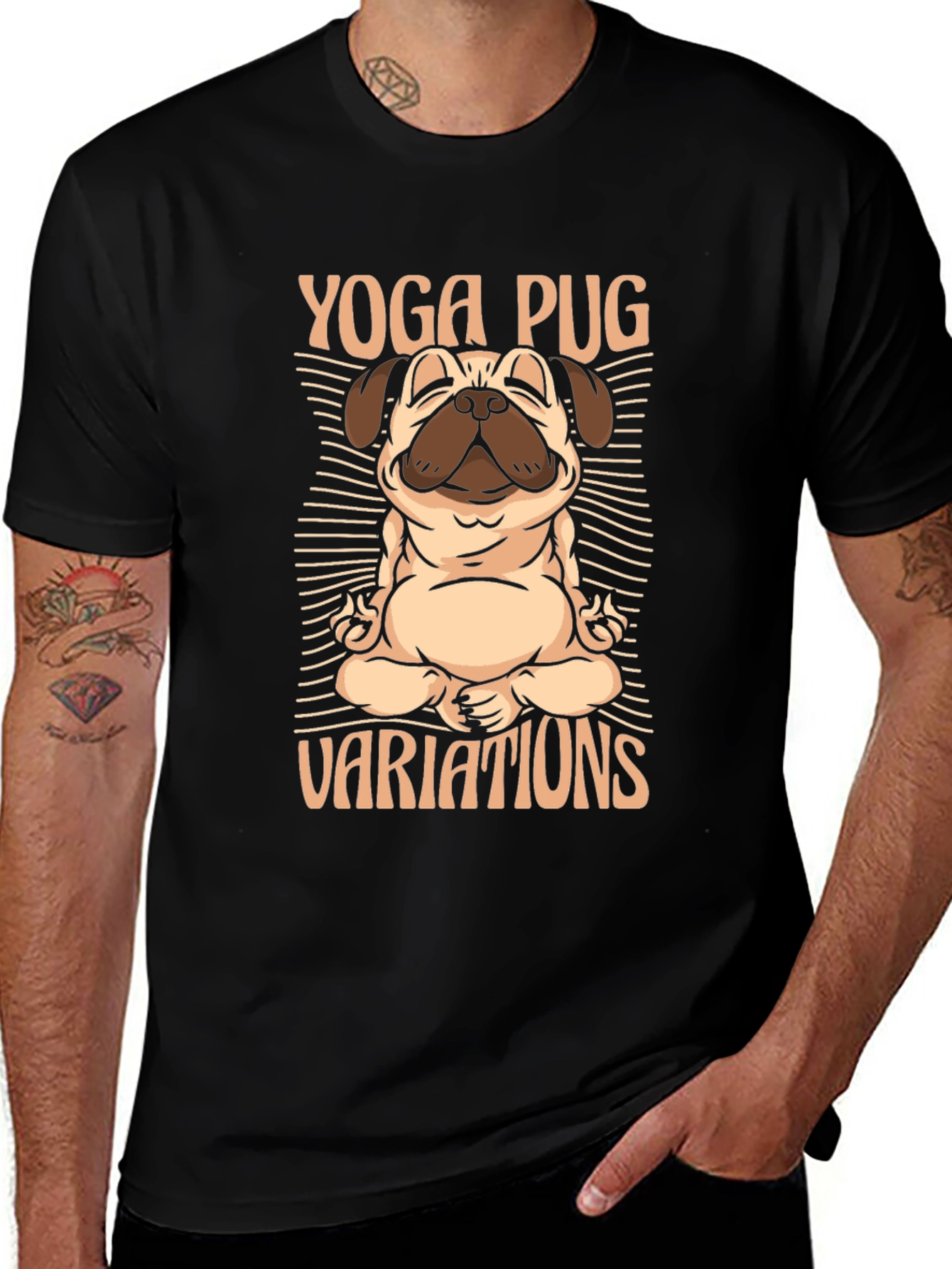 Yoga Pug T-Shirt - Funny Dog Design