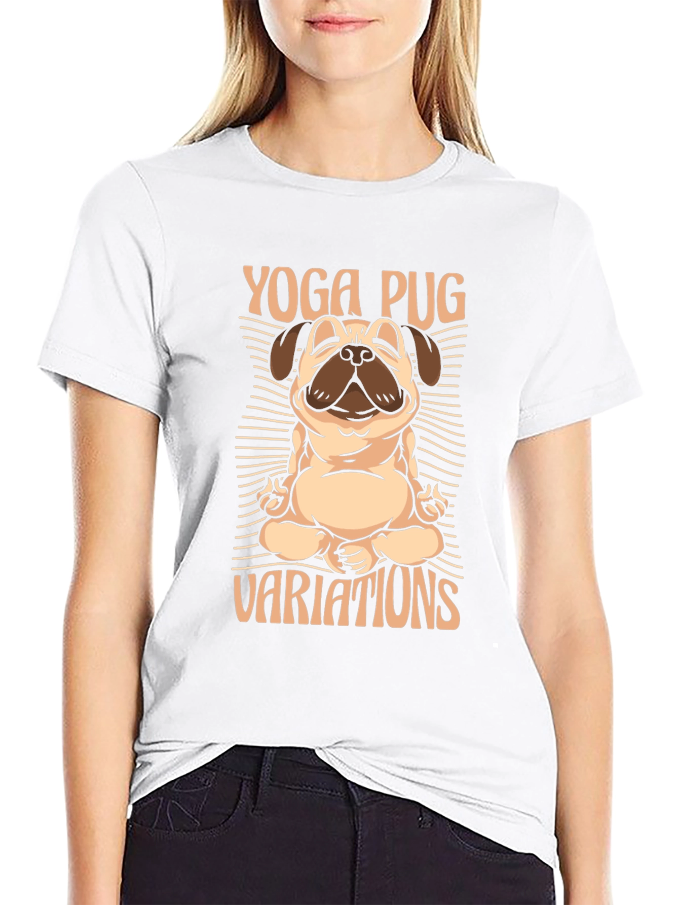 Yoga Pug T-Shirt - Funny Dog Design