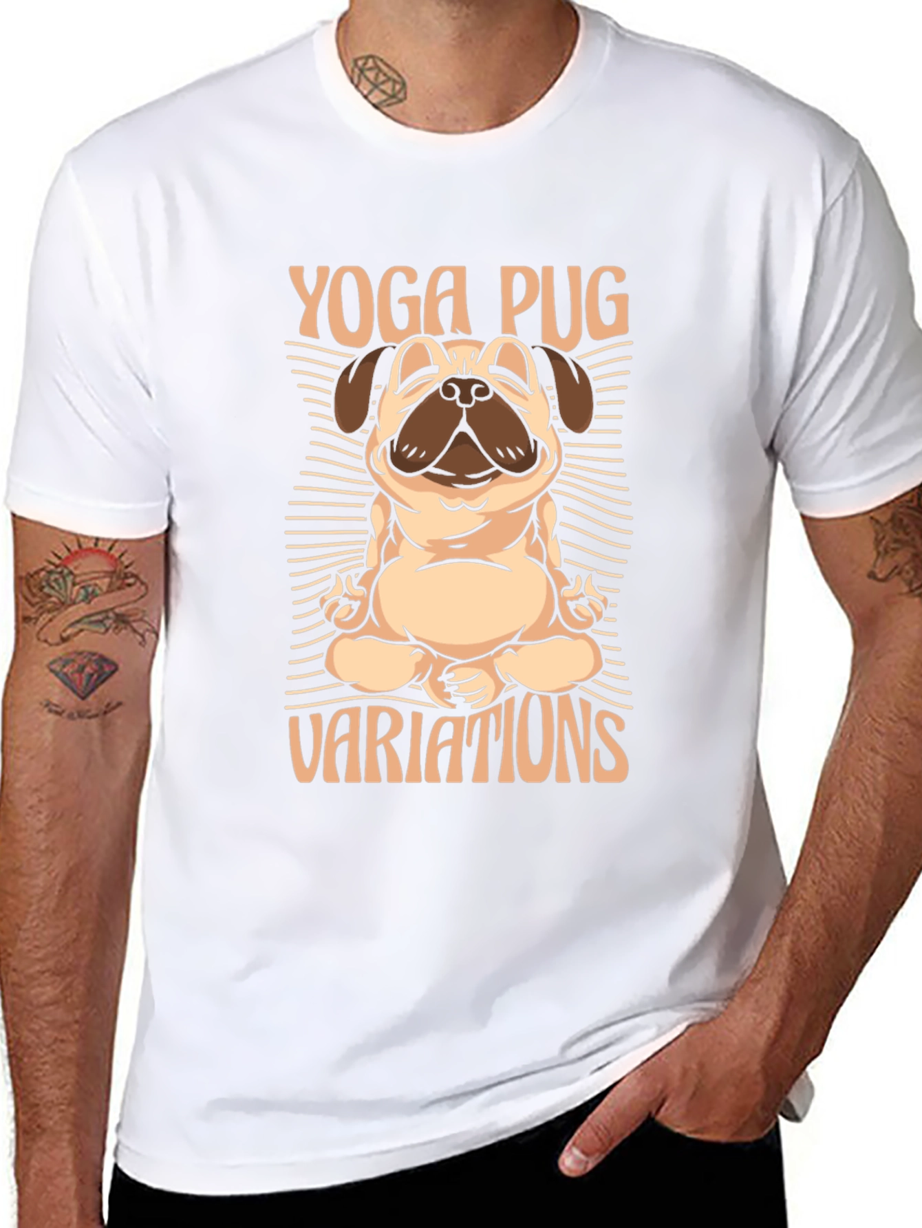 Yoga Pug T-Shirt - Funny Dog Design