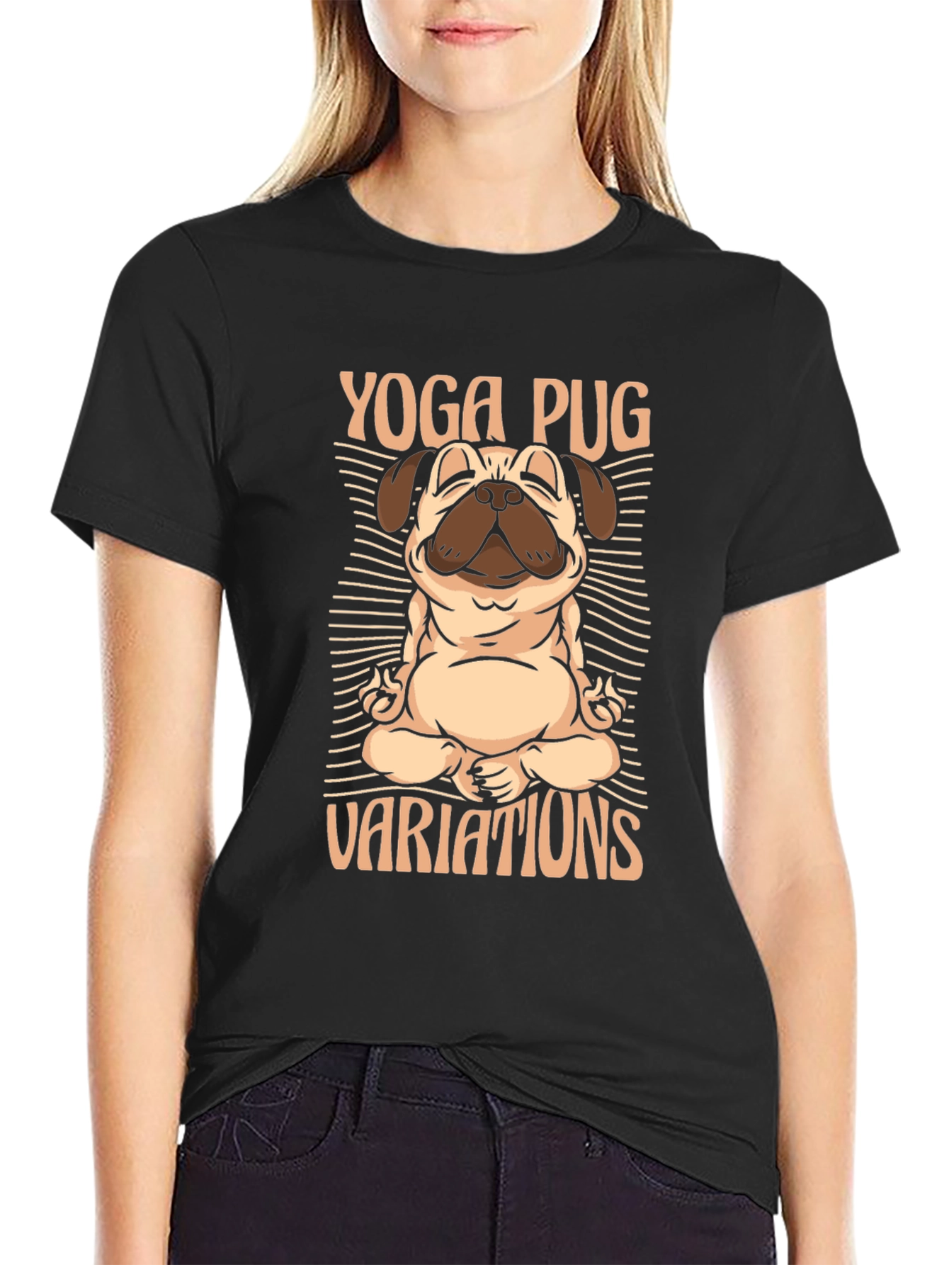 Yoga Pug T-Shirt - Funny Dog Design