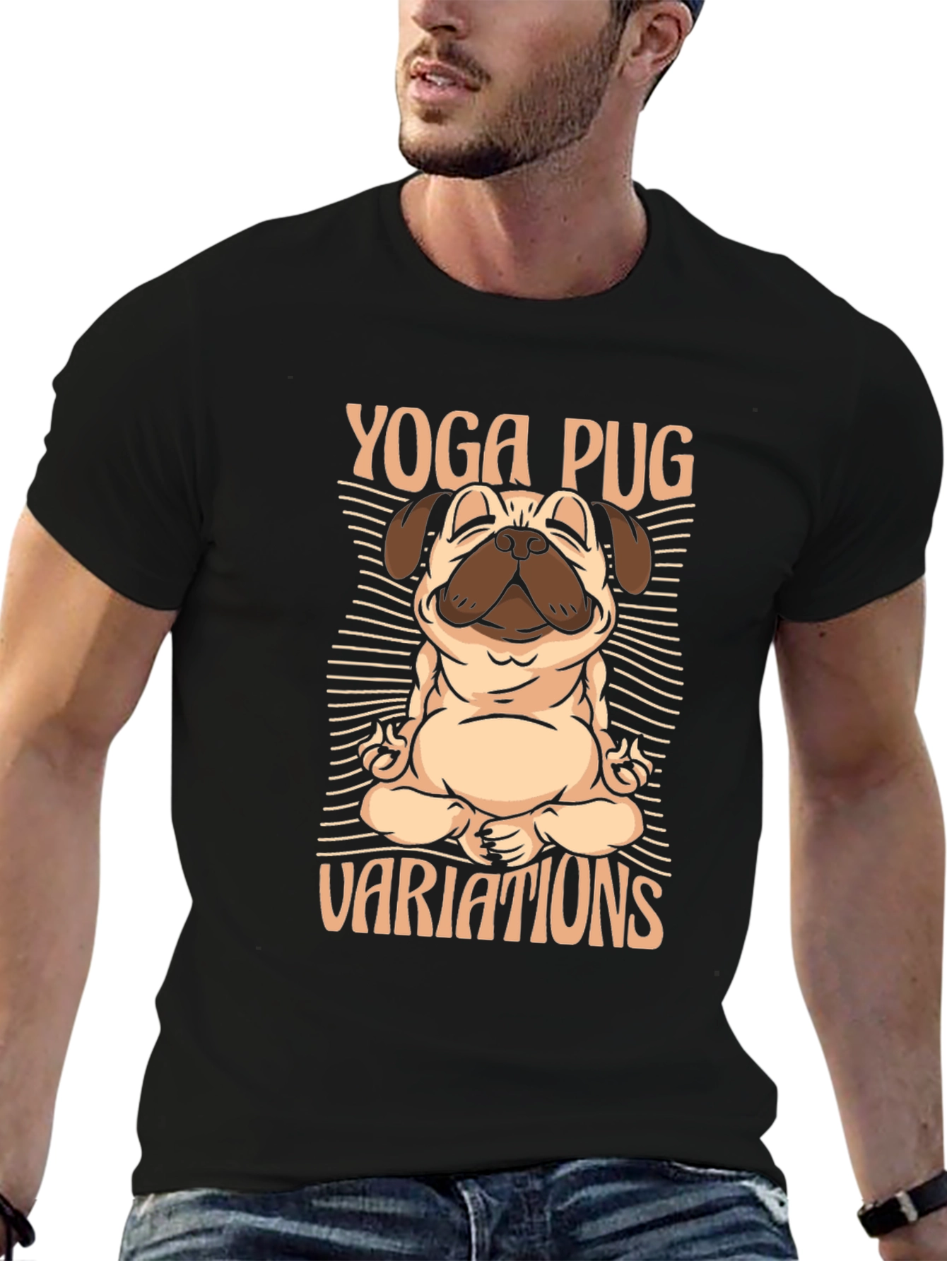 Yoga Pug T-Shirt - Funny Dog Design