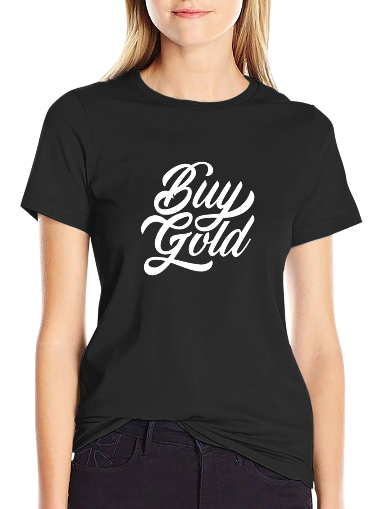 Buy Gold Graphic Tee - Stylish Investment Statement