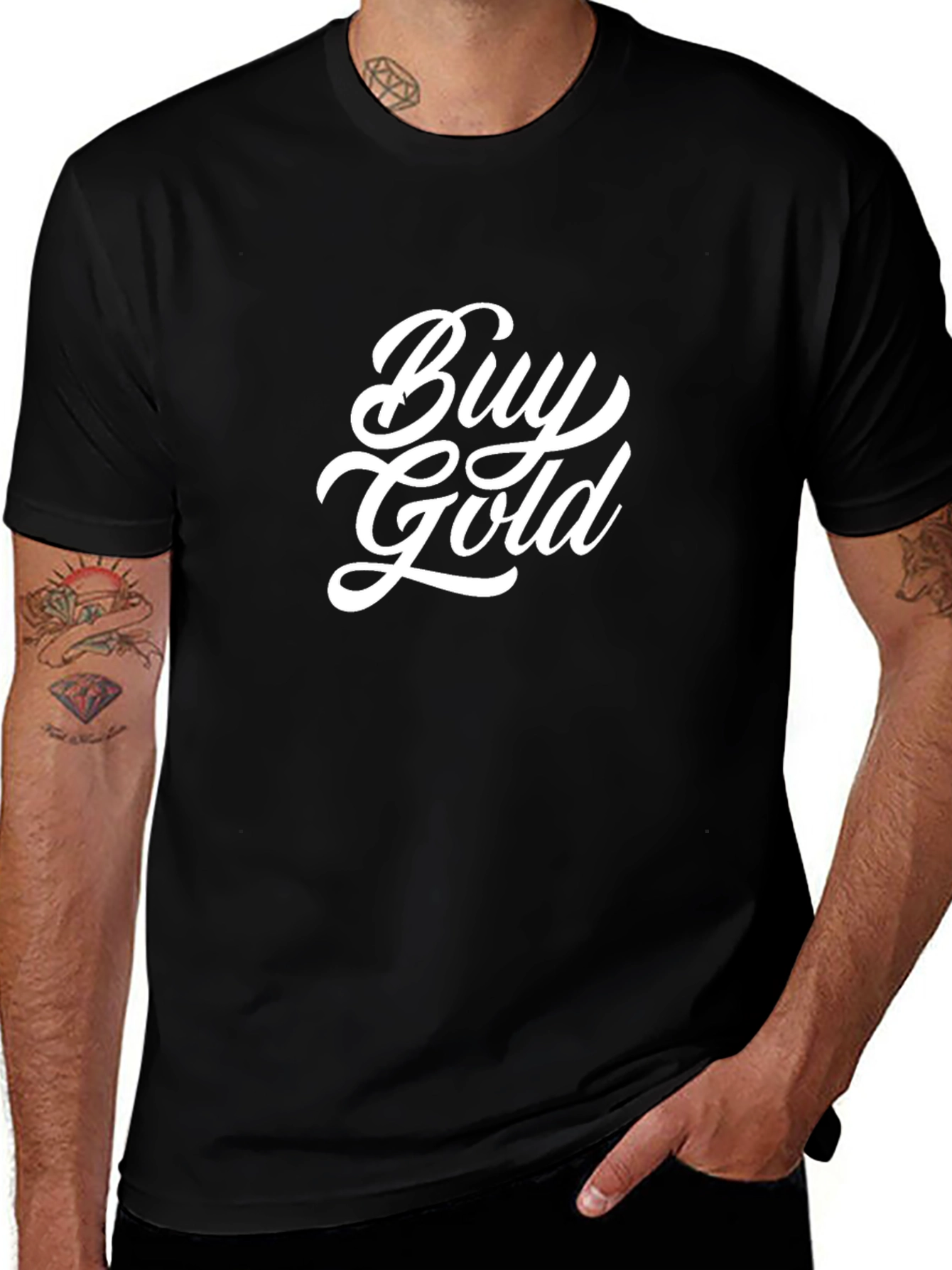 Buy Gold Graphic Tee - Stylish Investment Statement