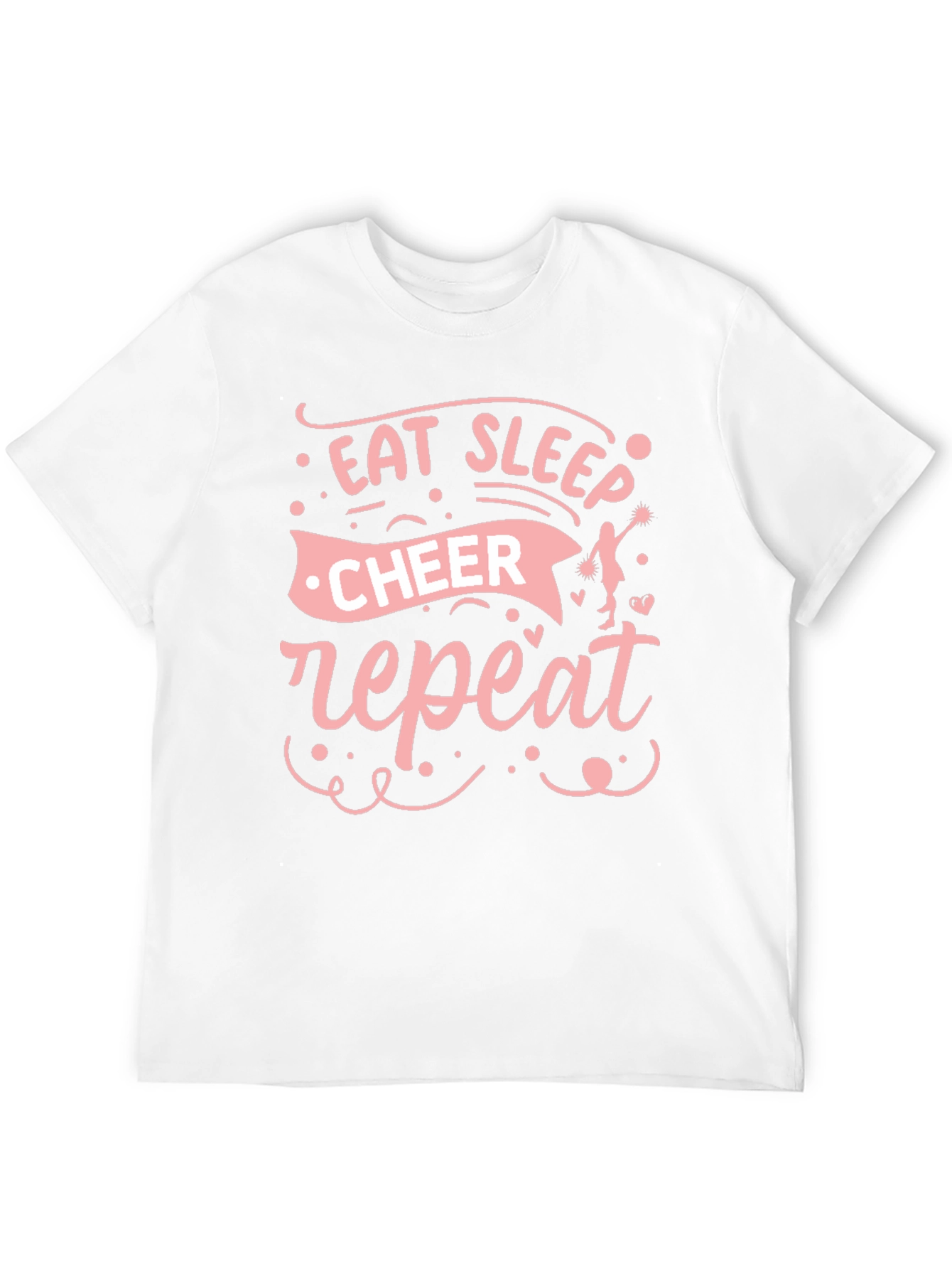 Eat Sleep Cheer Repeat Black T-Shirt