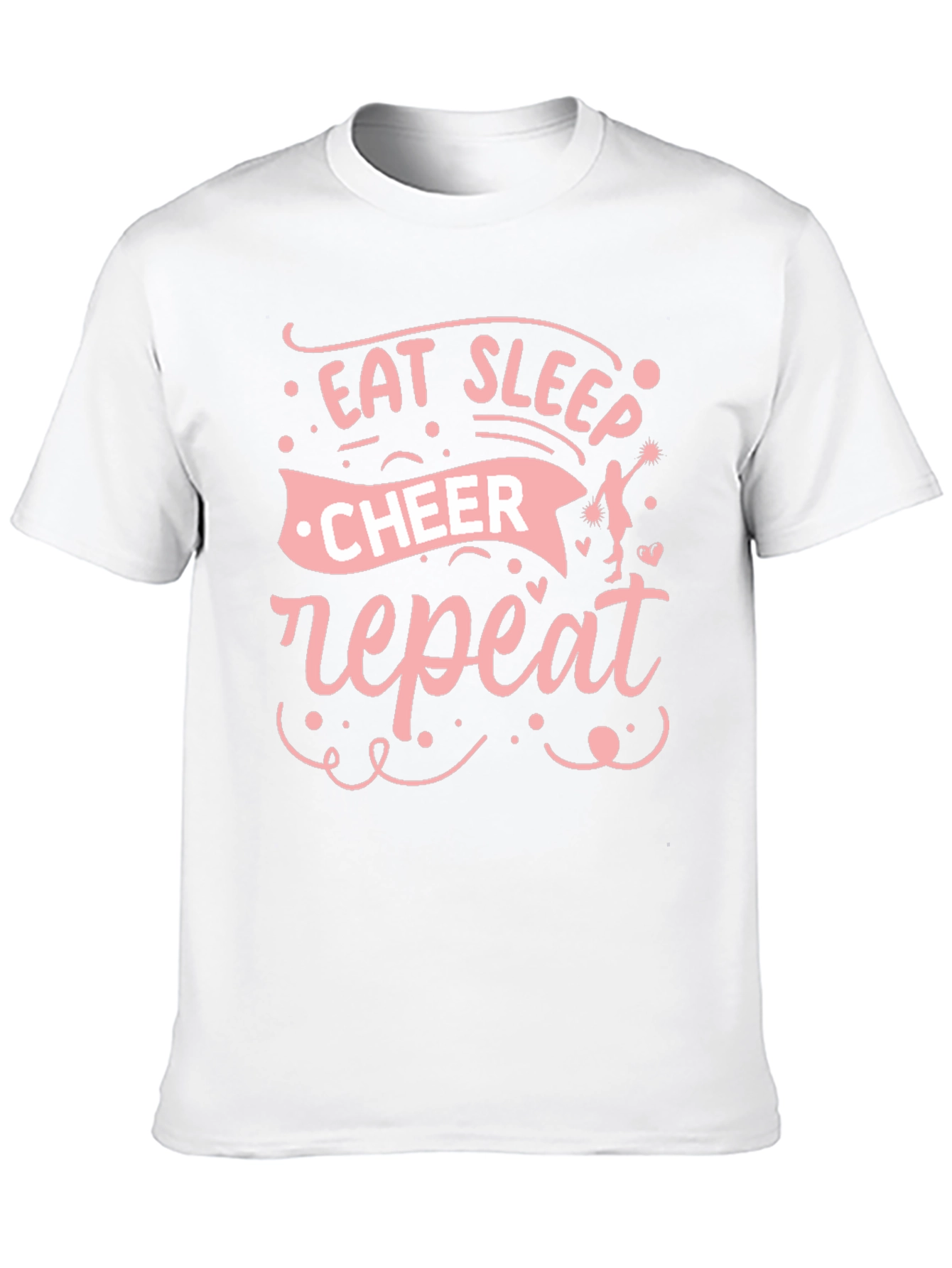 Eat Sleep Cheer Repeat Black T-Shirt
