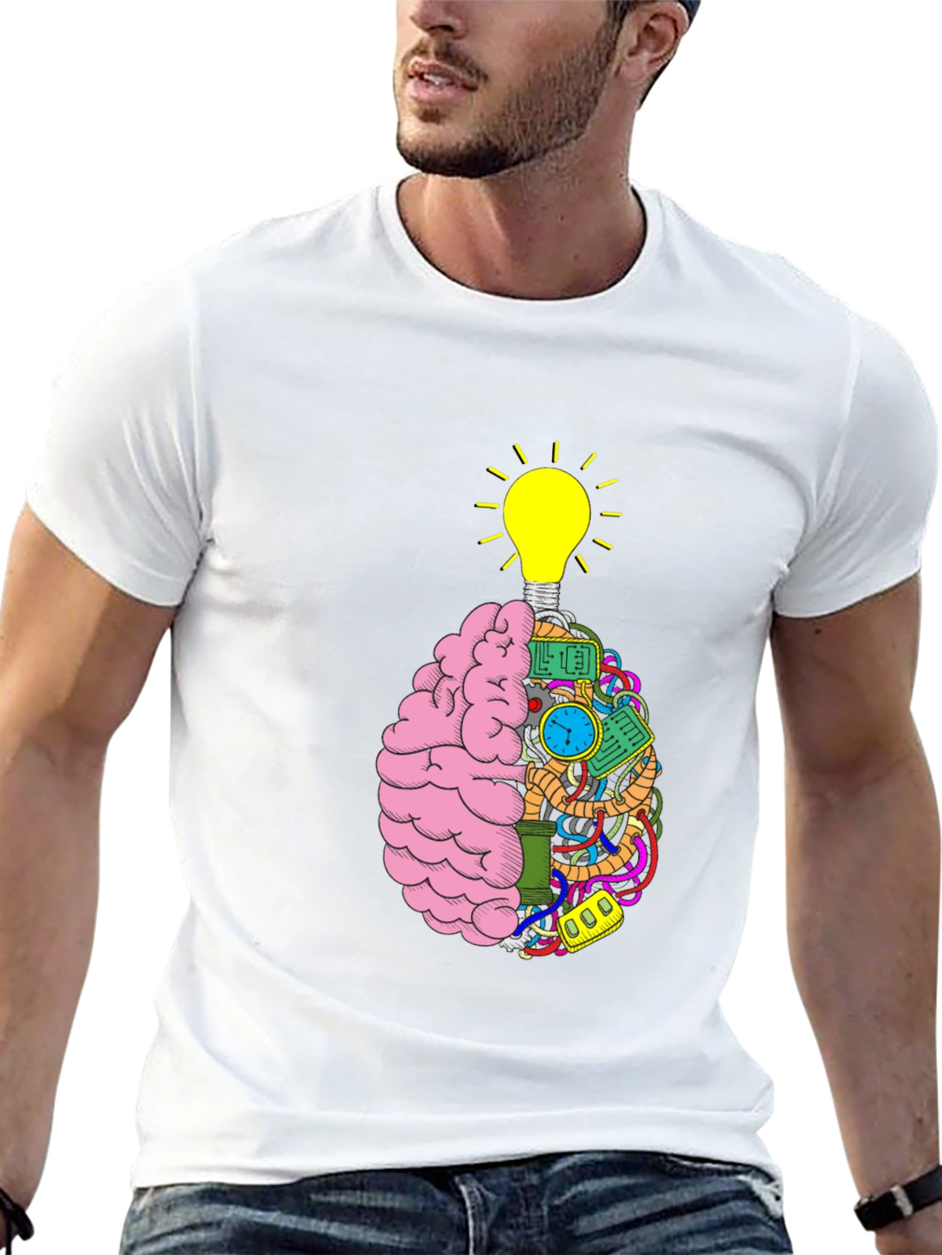 Brain Power Tee - Idea Lightbulb Mind T-Shirt