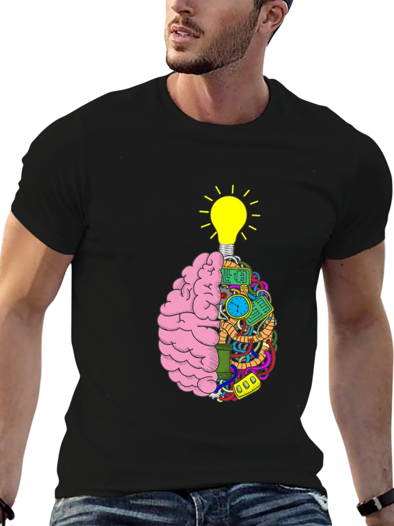 Brain Power Tee - Idea Lightbulb Mind T-Shirt
