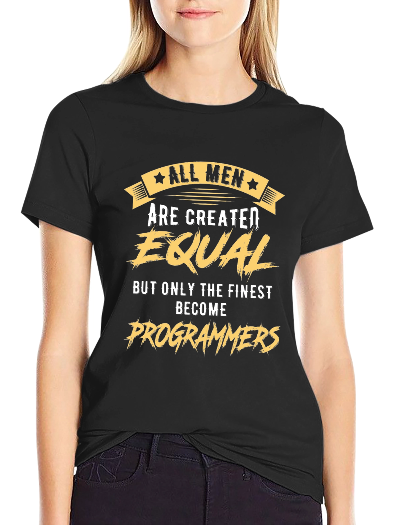All Men Are Created Equal Programmer T-Shirt