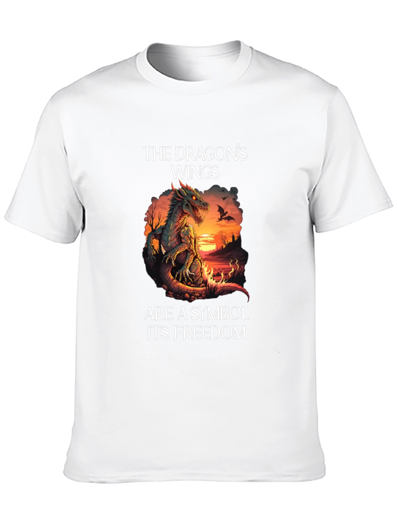Dragons Wings Symbol Graphic Tee - Black