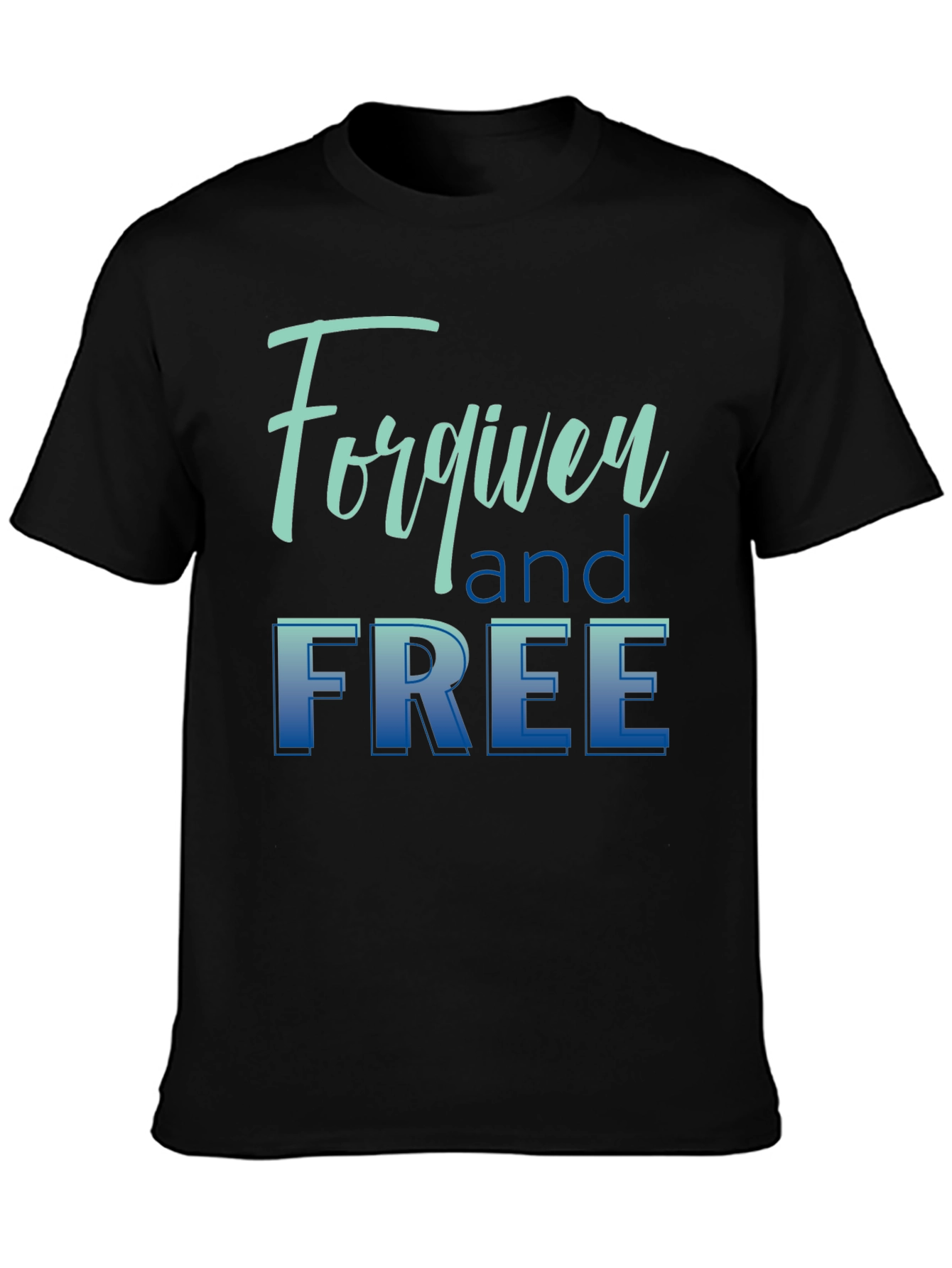 Forgiven and Free Black Graphic T-Shirt