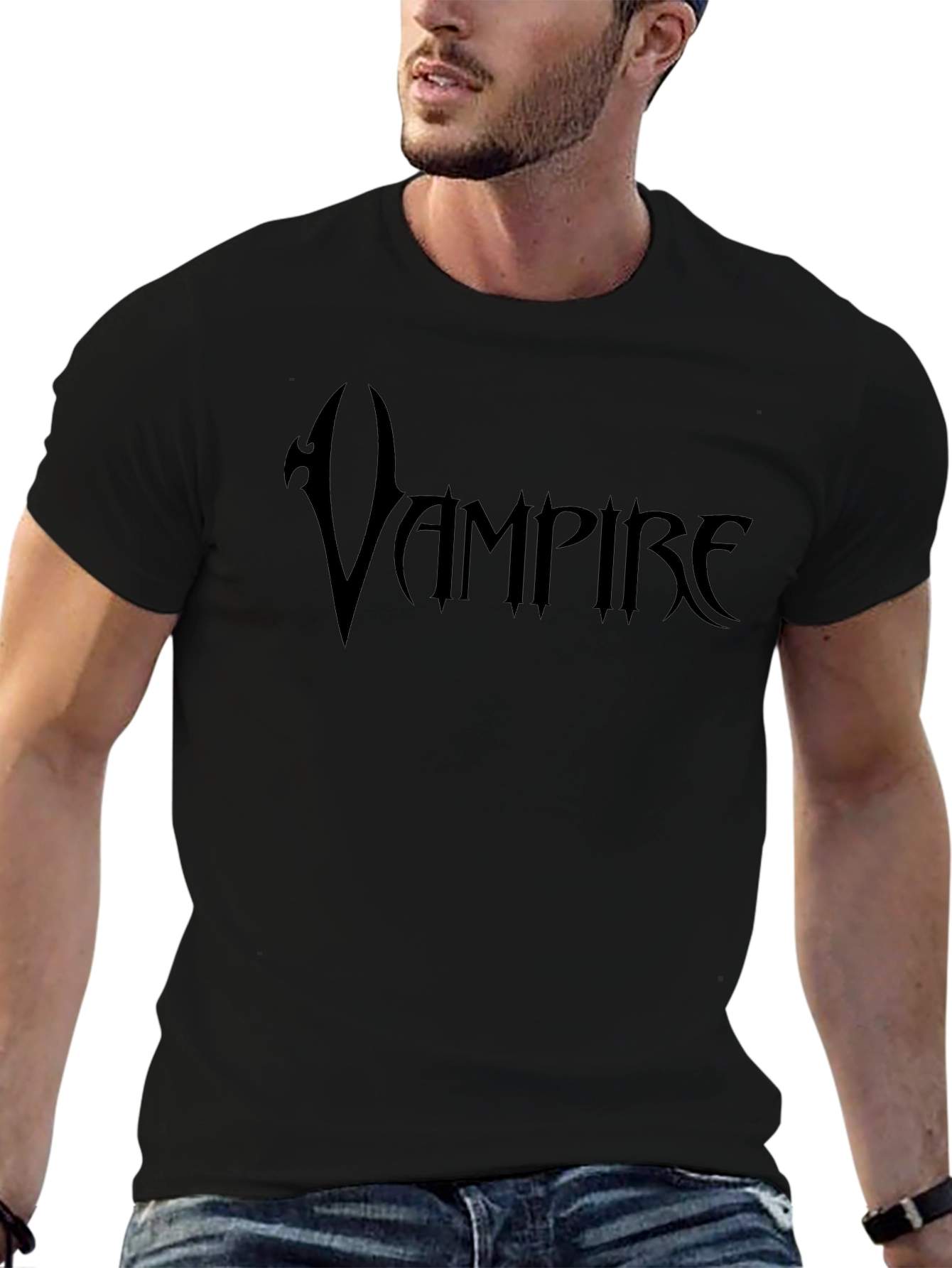 Vampire Graphic Tee - Classic Black Gothic Style Shirt