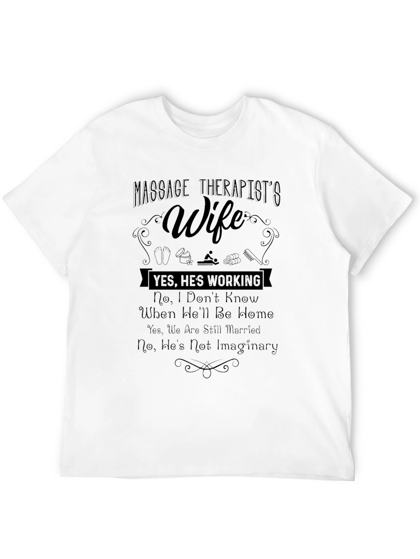 Massage Therapists Wife Black T-Shirt
