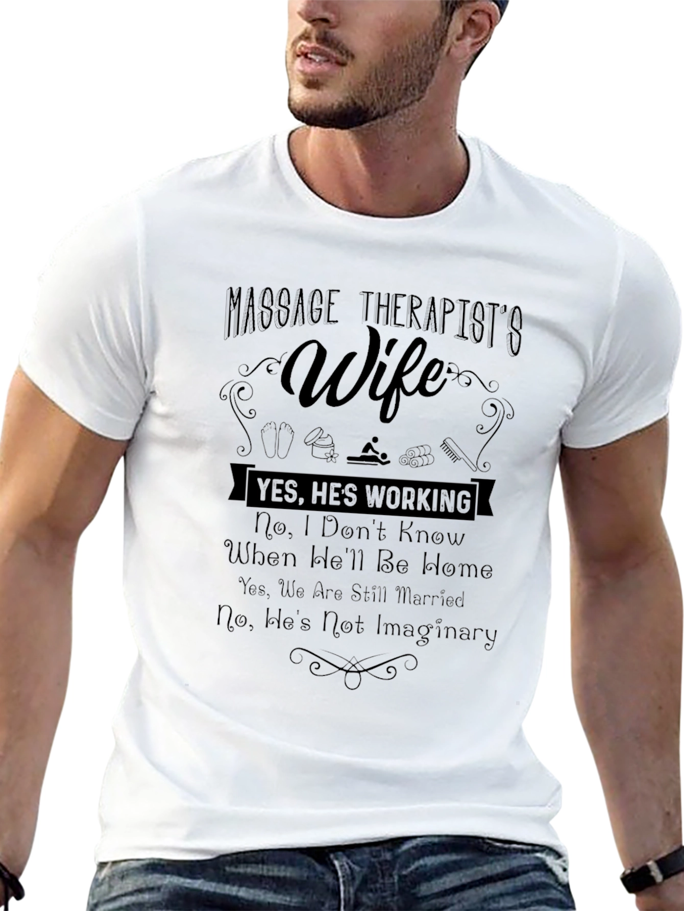 Massage Therapists Wife Black T-Shirt