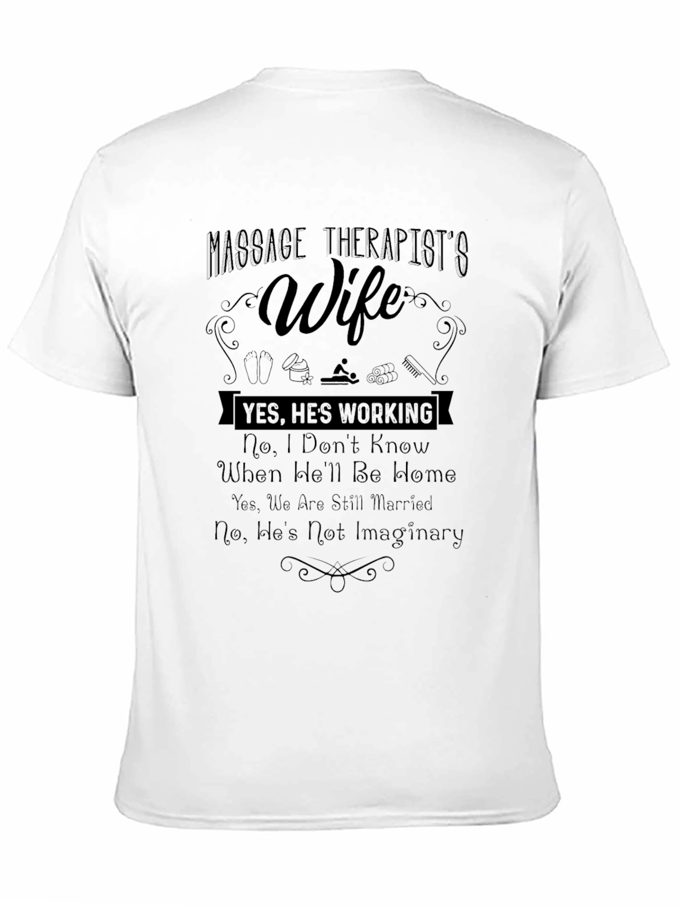 Massage Therapists Wife Black T-Shirt