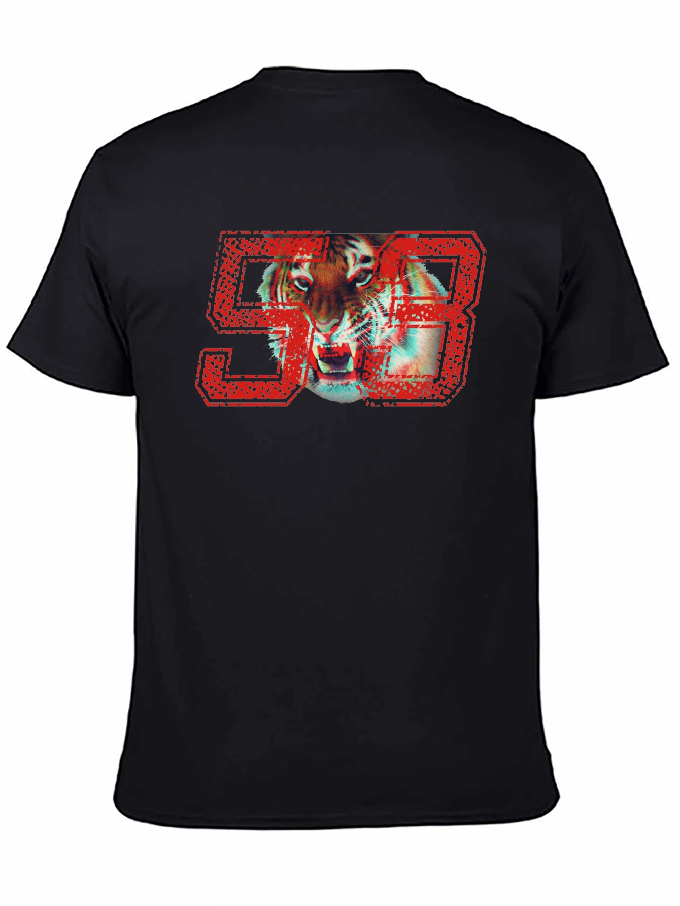 Tiger 93 Graphic Print Black T-Shirt