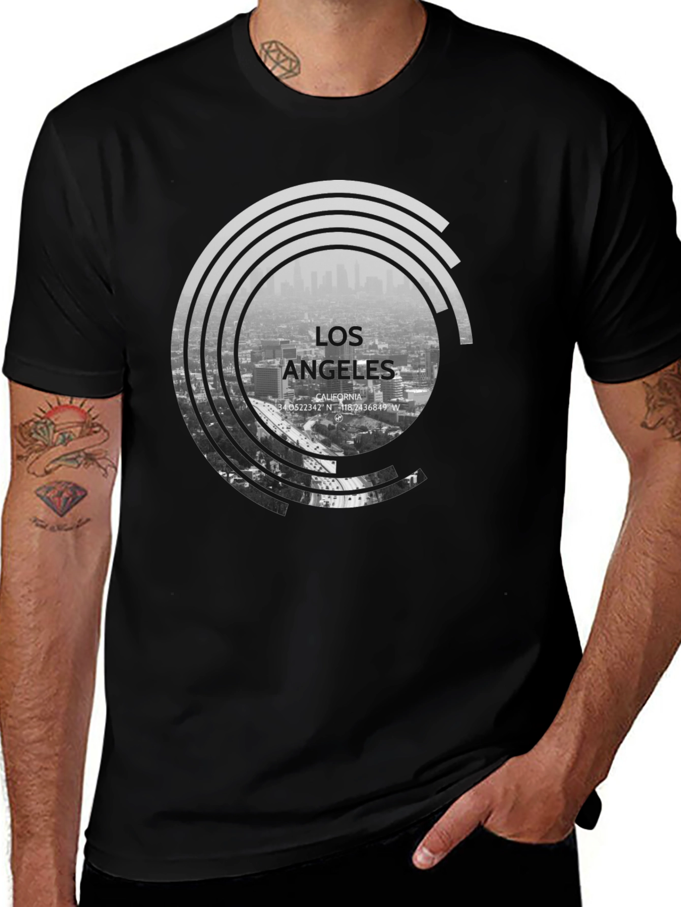 Los Angeles Graphic Tee - Cityscape Design