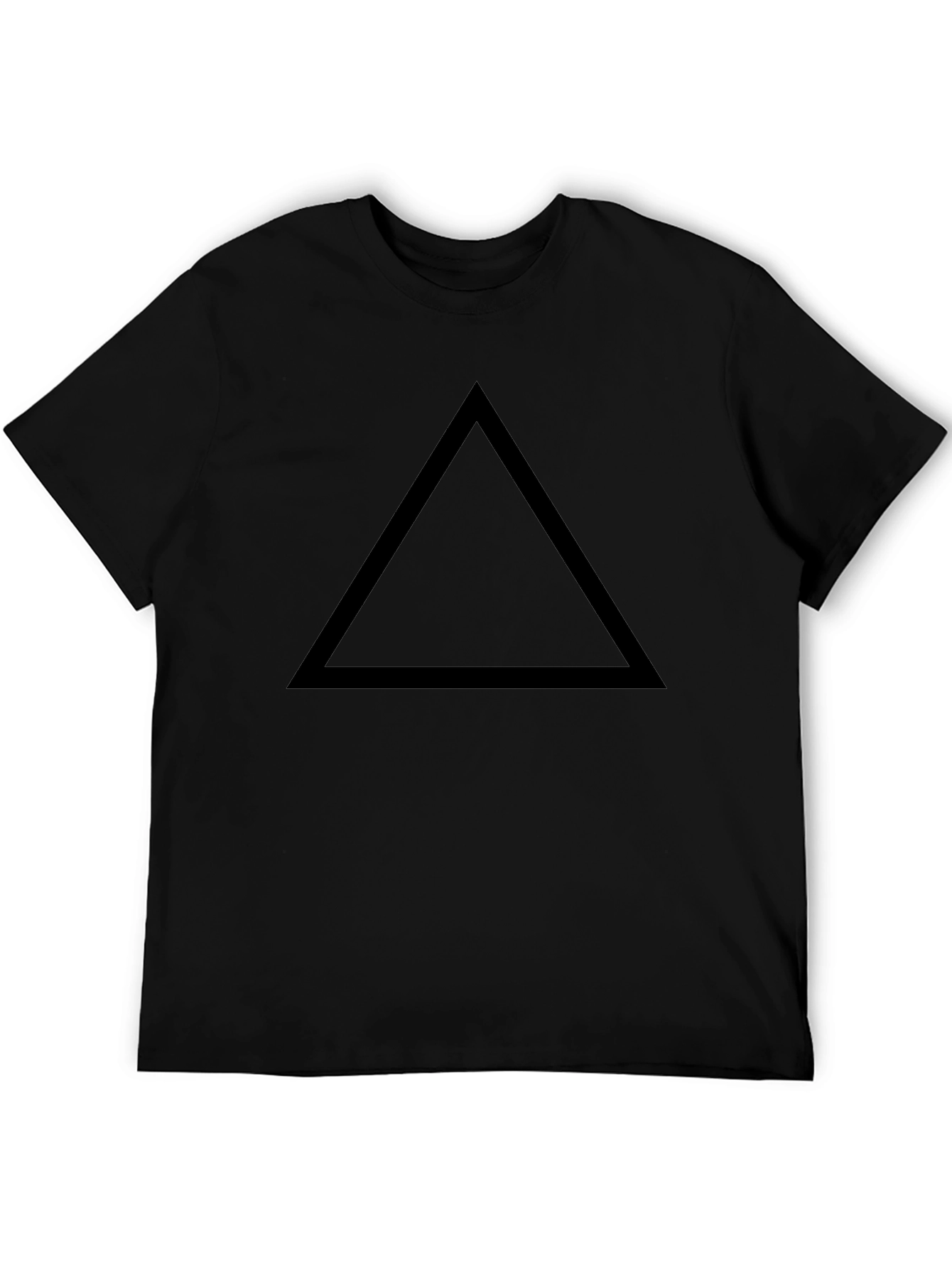 Triangle Graphic Black T-Shirt - Minimalist Style