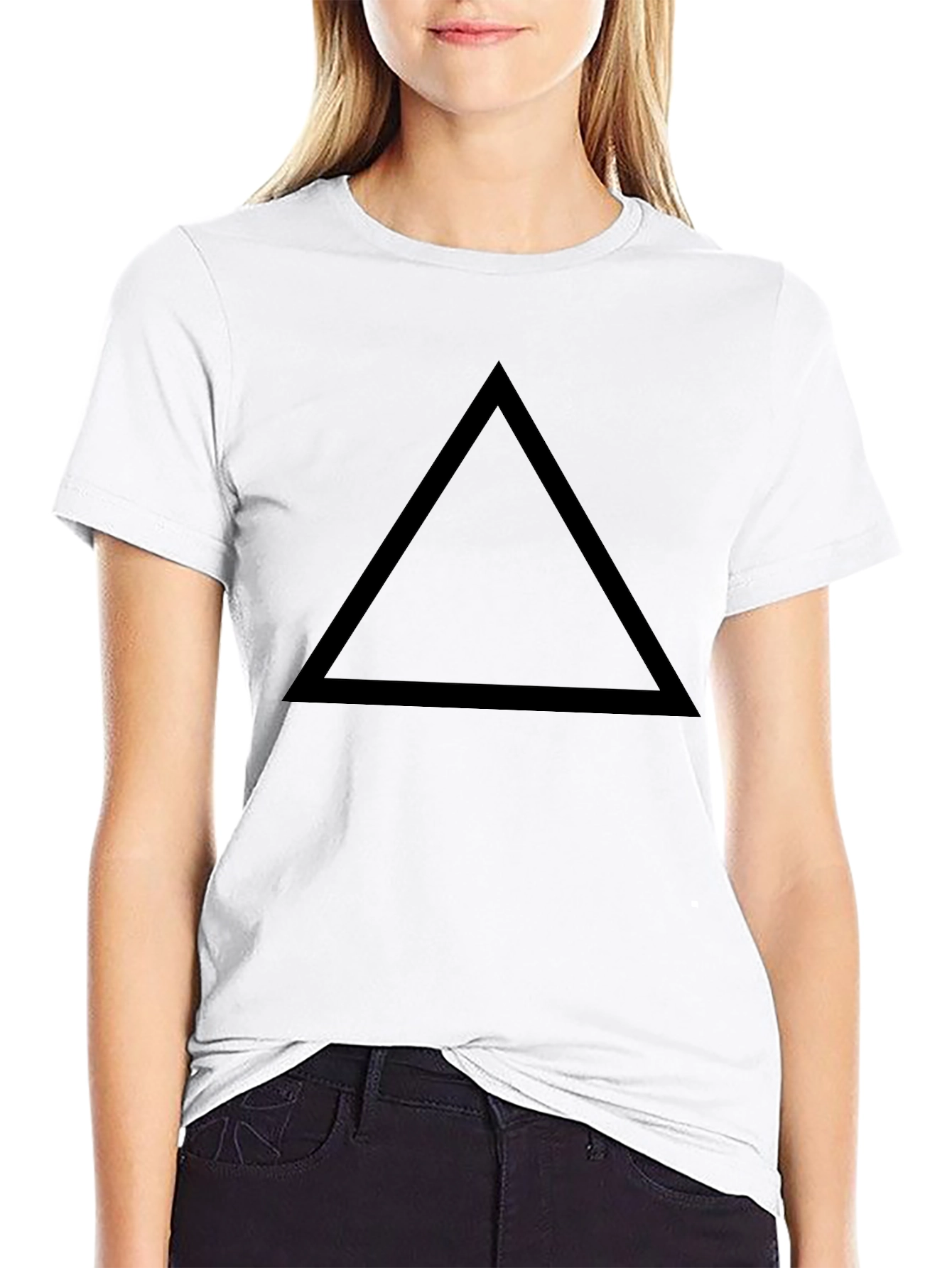 Triangle Graphic Black T-Shirt - Minimalist Style