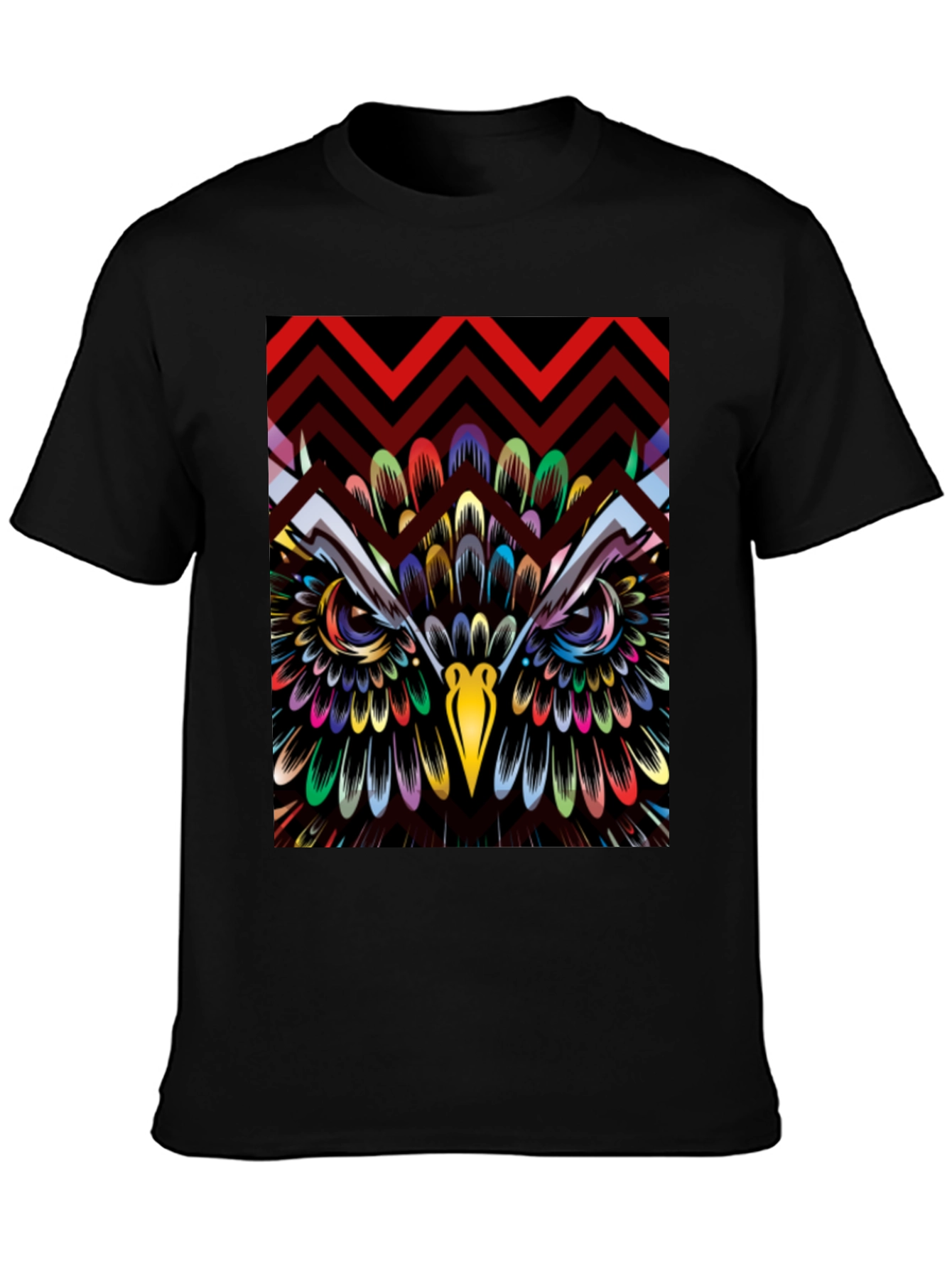 Vibrant Owl Graphic Tee - Artistic Design