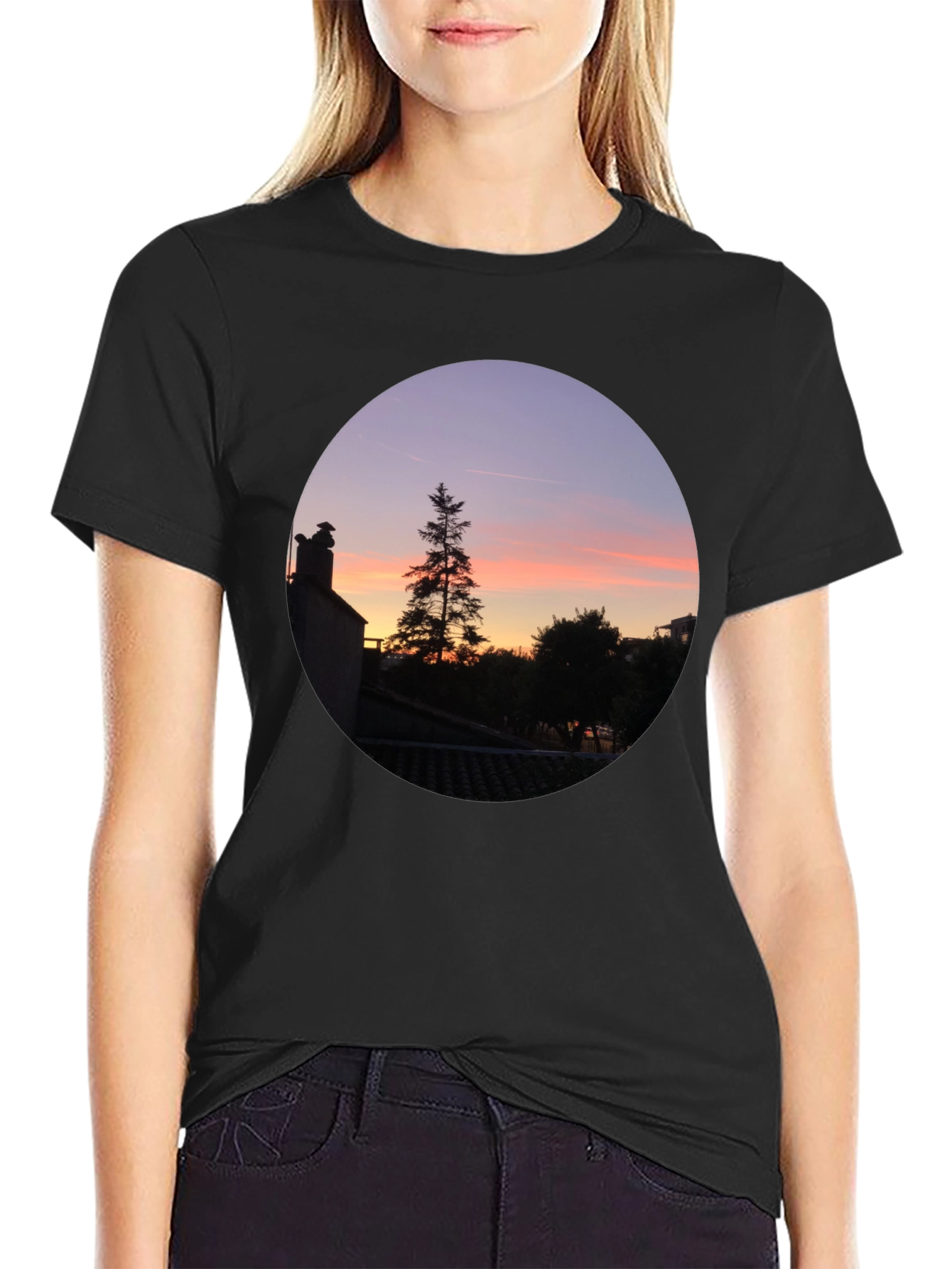 Sunset Vista Black T-Shirt