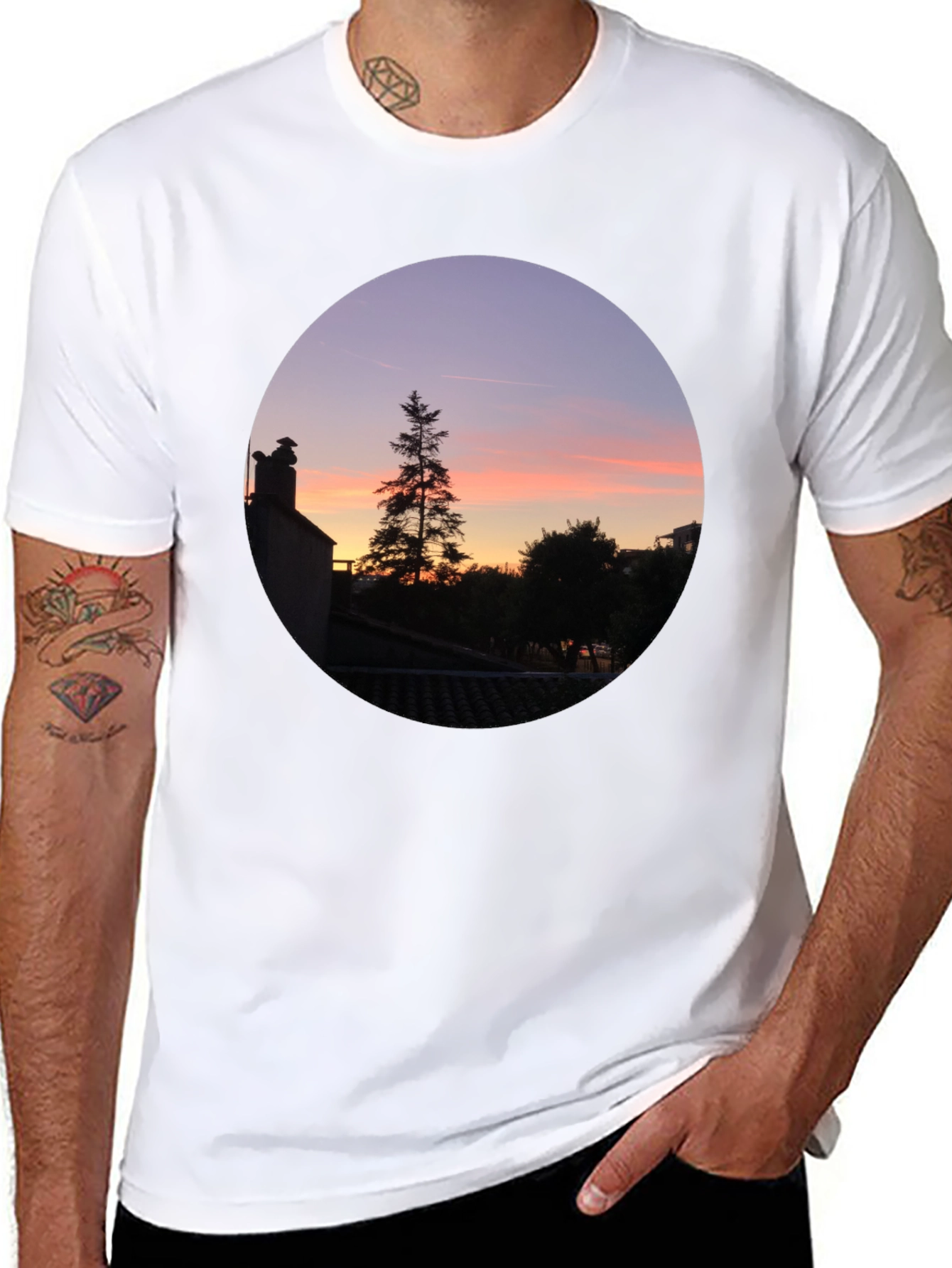 Sunset Vista Black T-Shirt