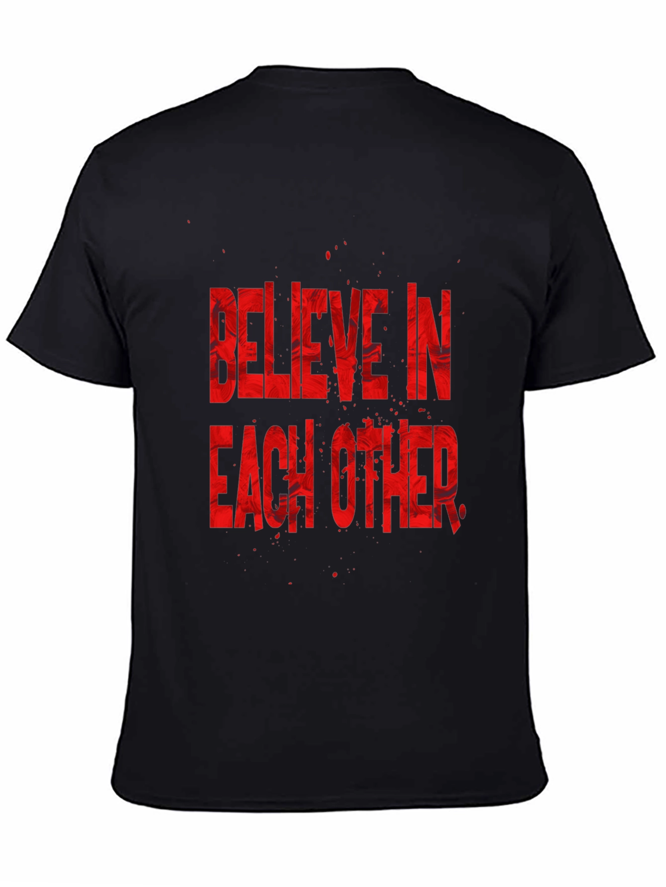 Believe In Each Other Graphic T-Shirt - Black