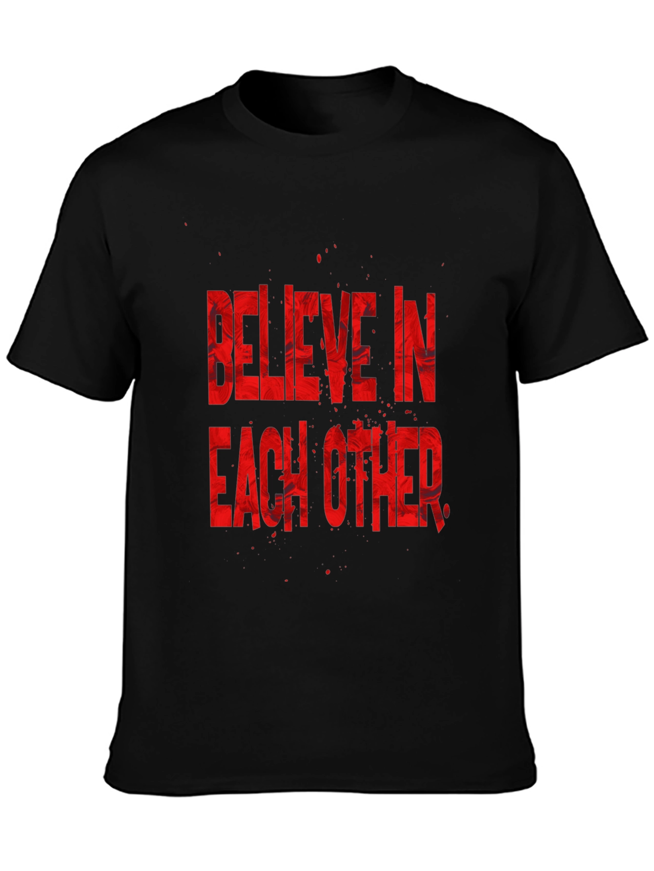 Believe In Each Other Graphic T-Shirt - Black