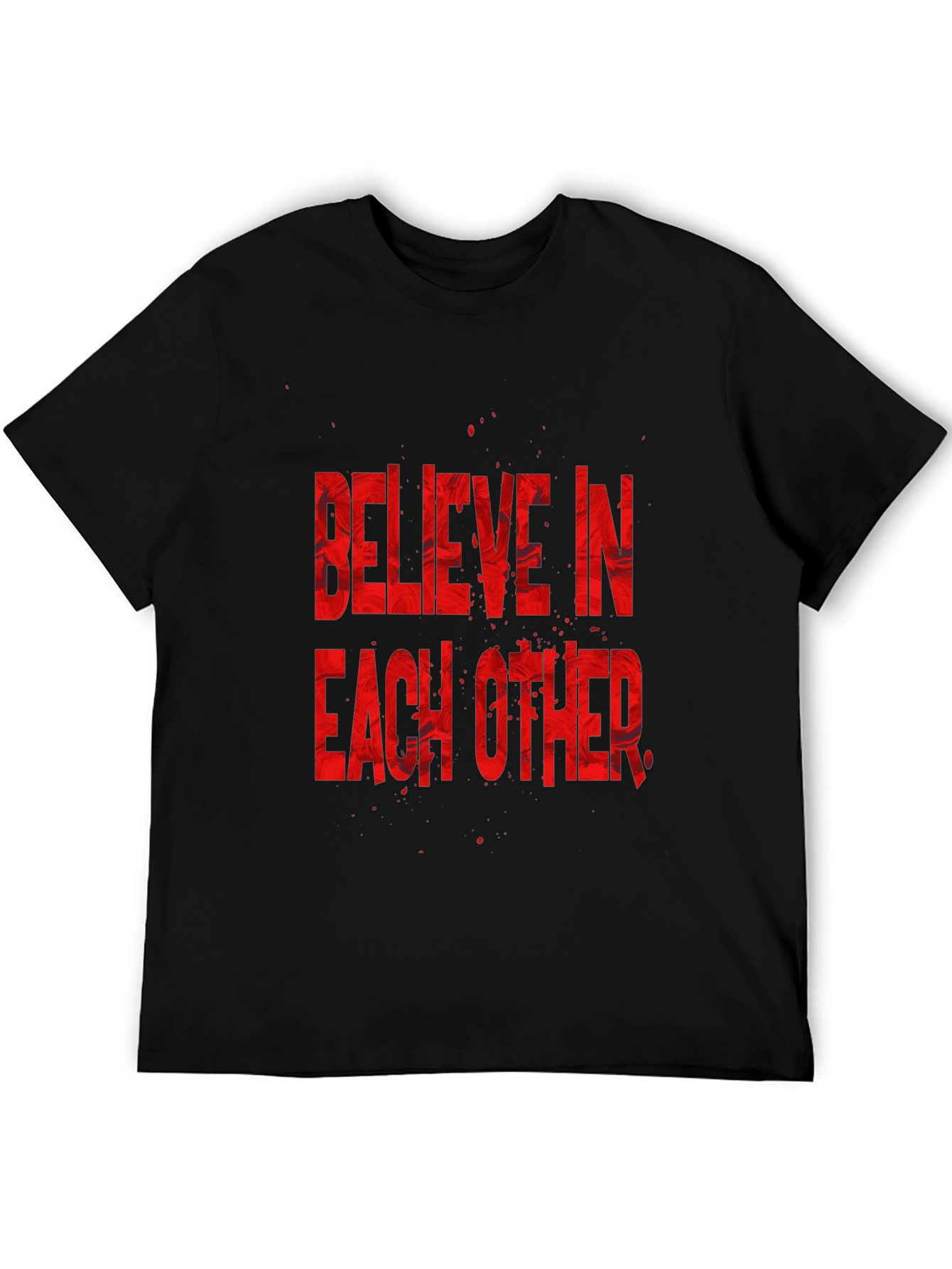 Believe In Each Other Graphic T-Shirt - Black